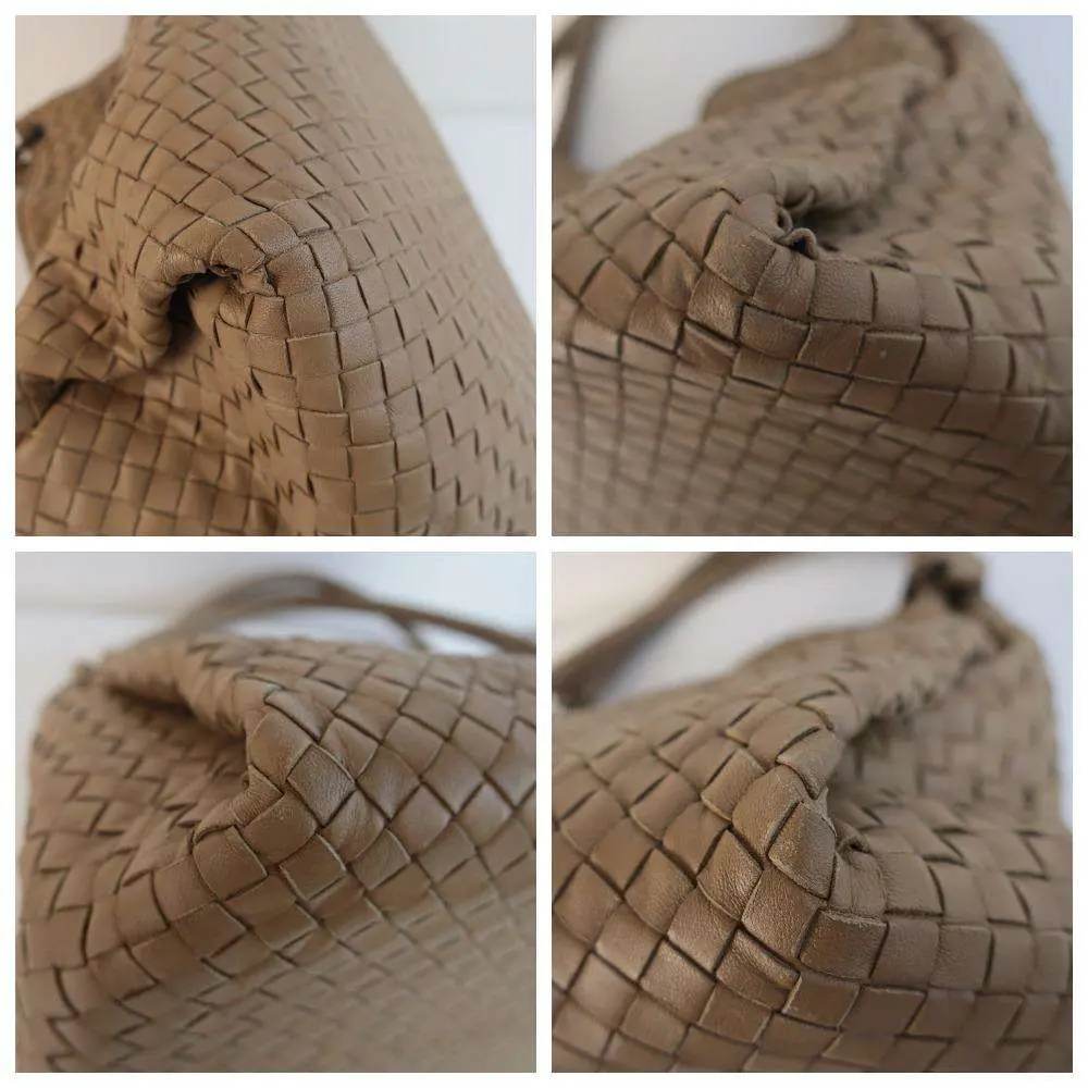 Bottega Veneta Beige Intrecciato Woven Nappa Leather Parachute Bag - Image 5