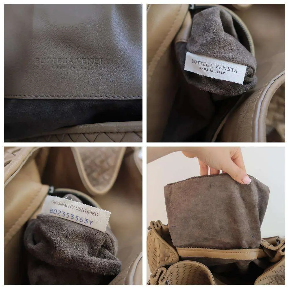 Bottega Veneta Beige Intrecciato Woven Nappa Leather Parachute Bag - Image 9
