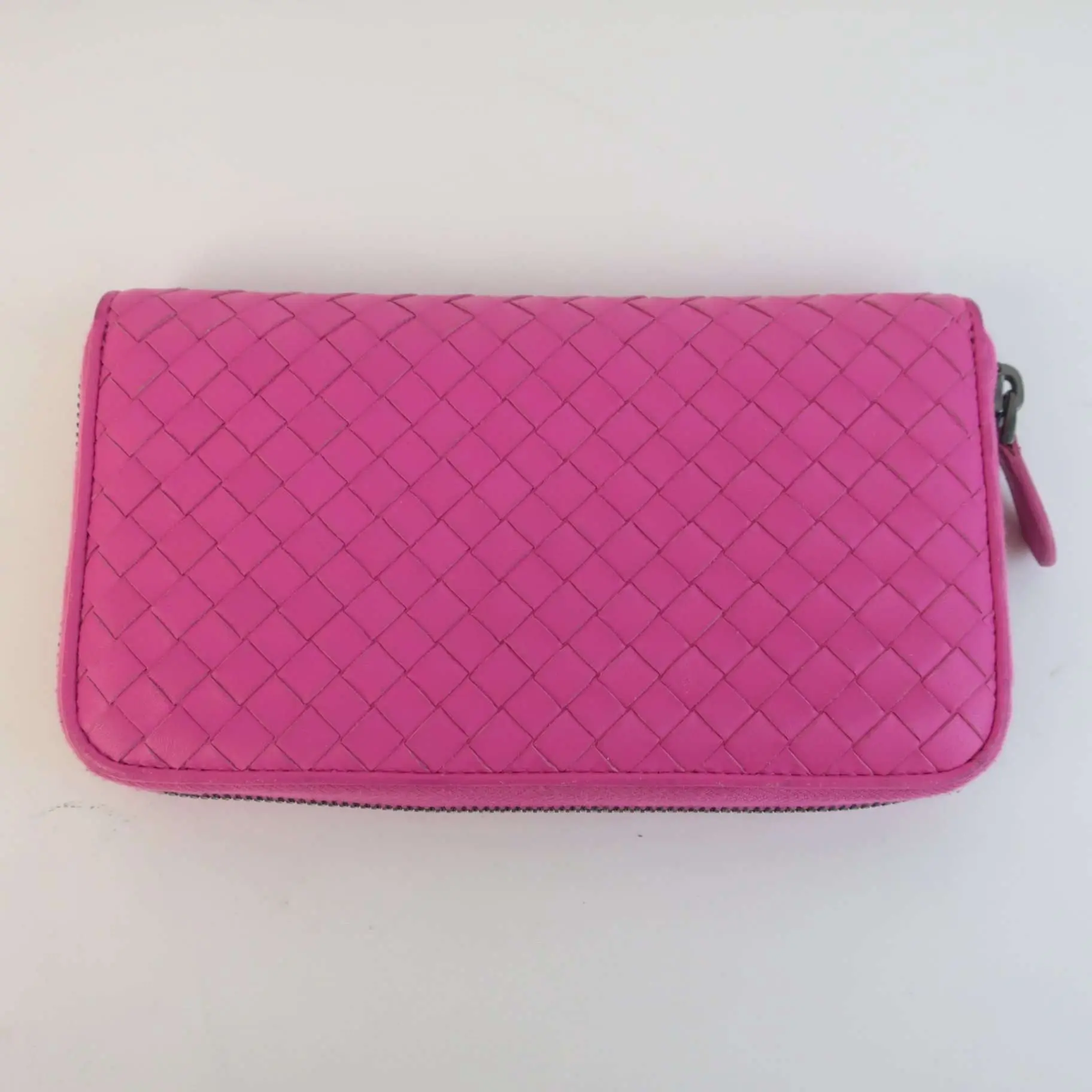 Bottega Veneta Pink Intrecciato Nappa Leather Wallet - Image 3