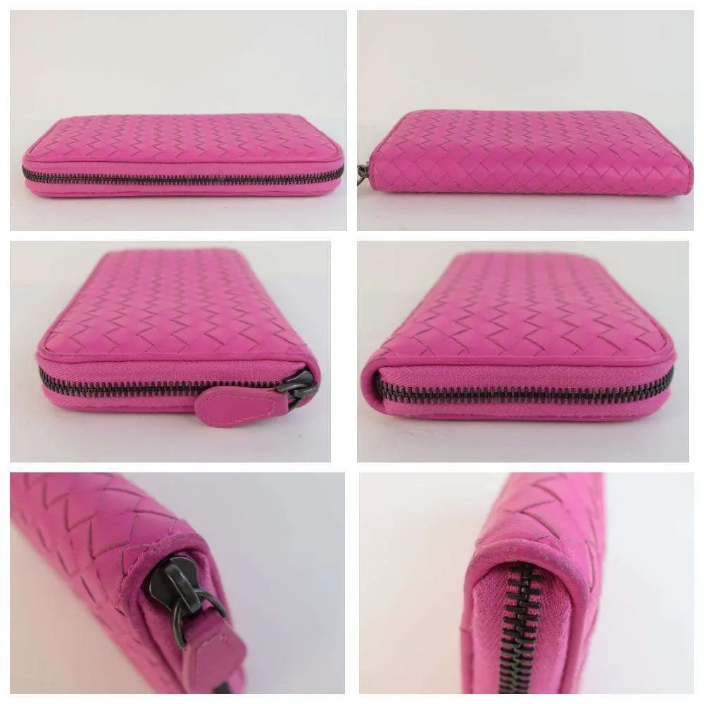 Bottega Veneta Pink Intrecciato Nappa Leather Wallet - Image 7