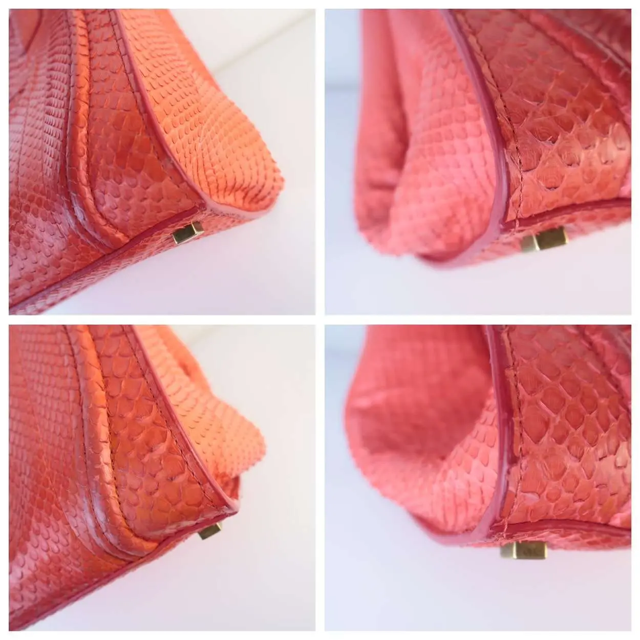 Celine Orange Python Medium Phantom Luggage Tote Bag - Image 10