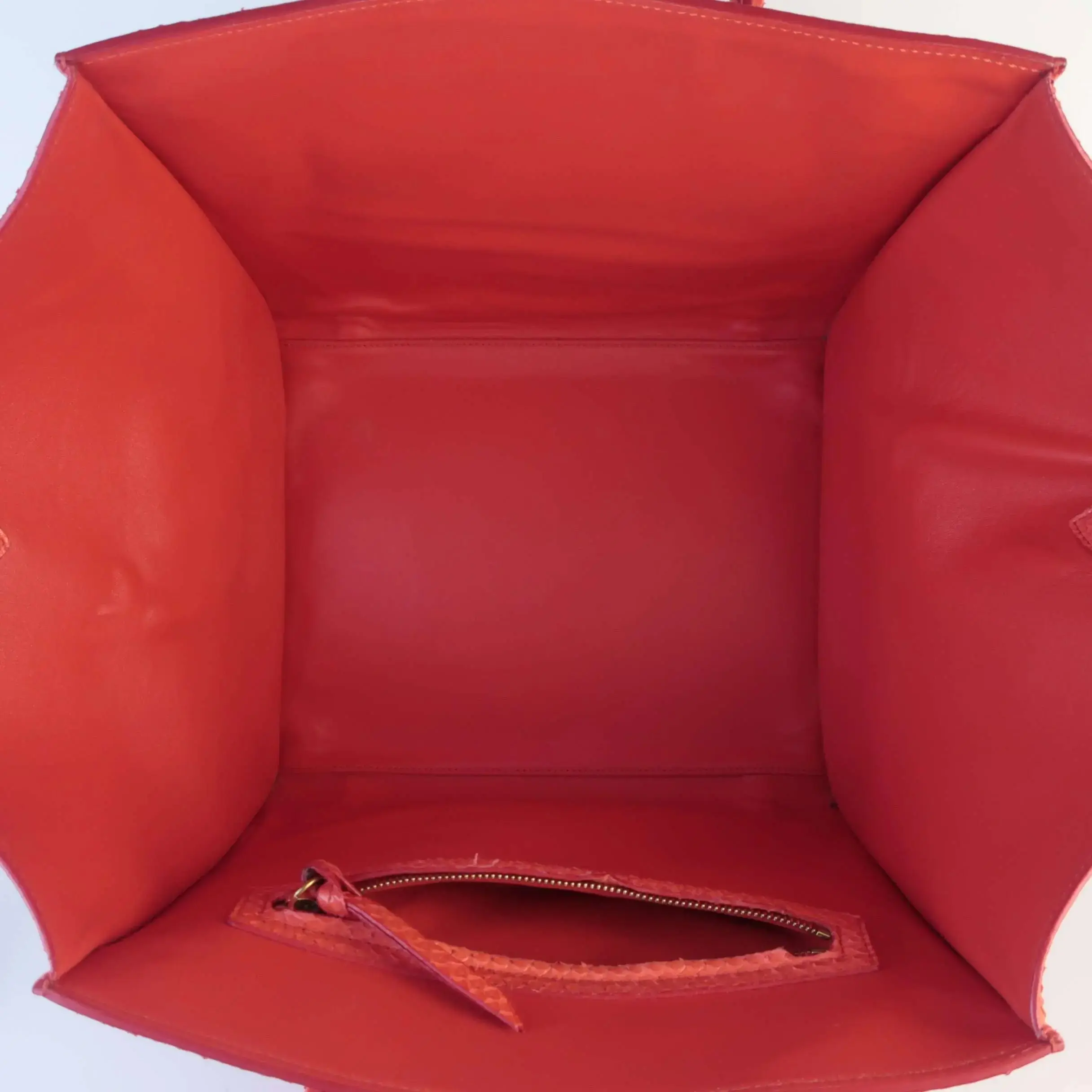Celine Orange Python Medium Phantom Luggage Tote Bag - Image 9