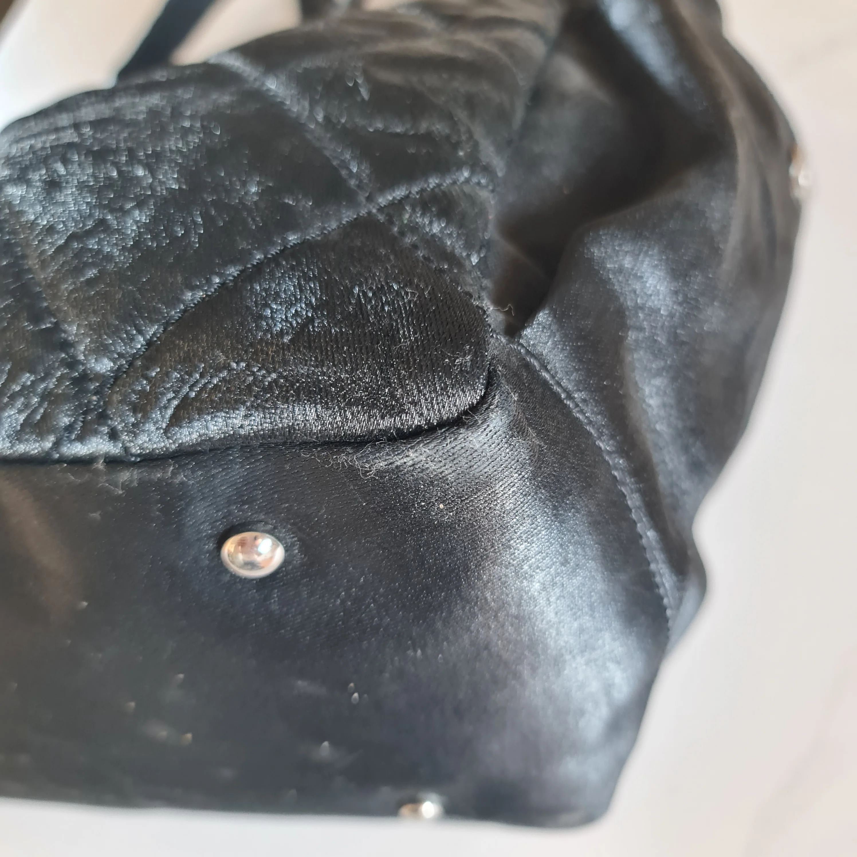 Chanel Black Fabric Biarritz Tote Bag (806) - Image 7
