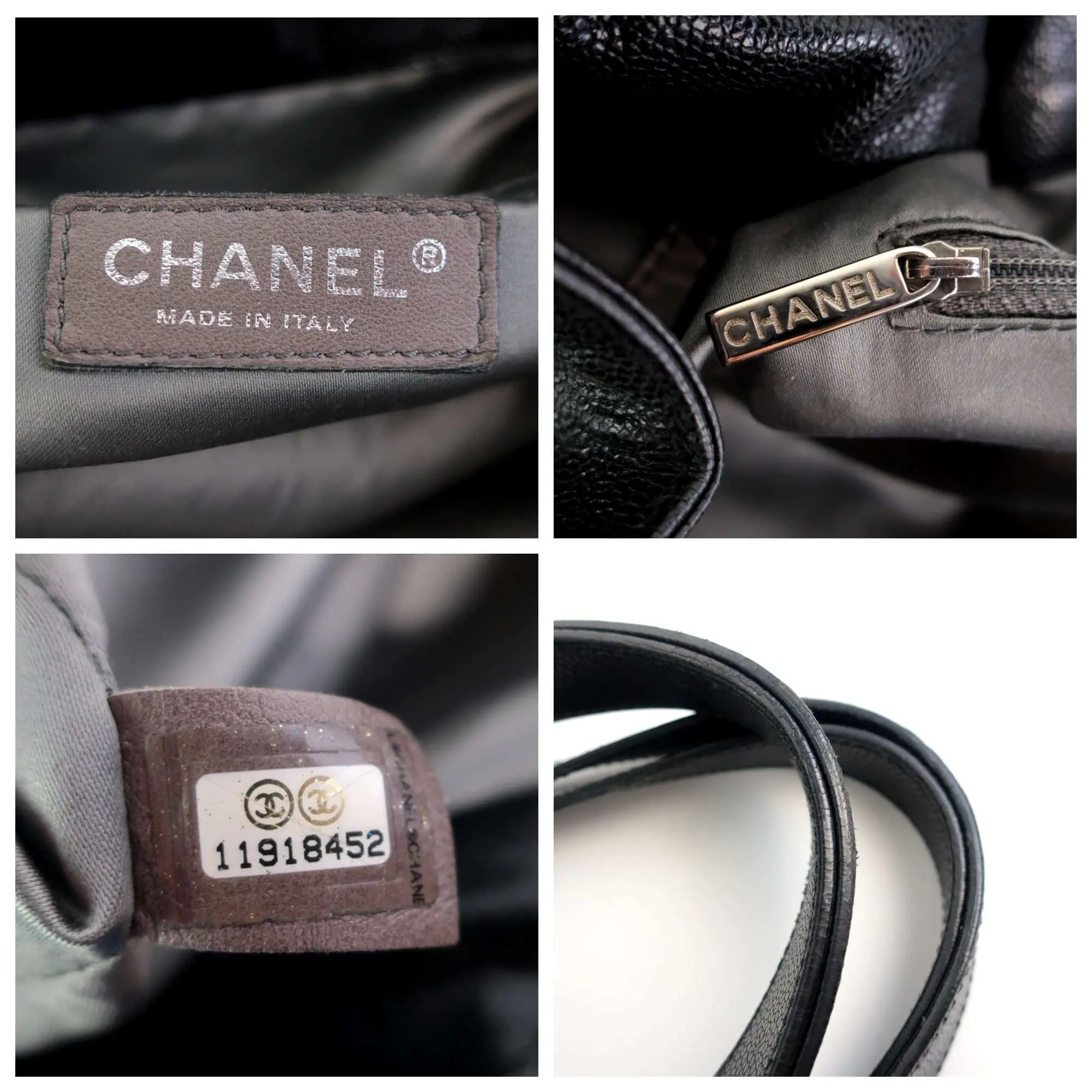 Chanel Black Grained Leather Pocket In the City Bag - Image 8