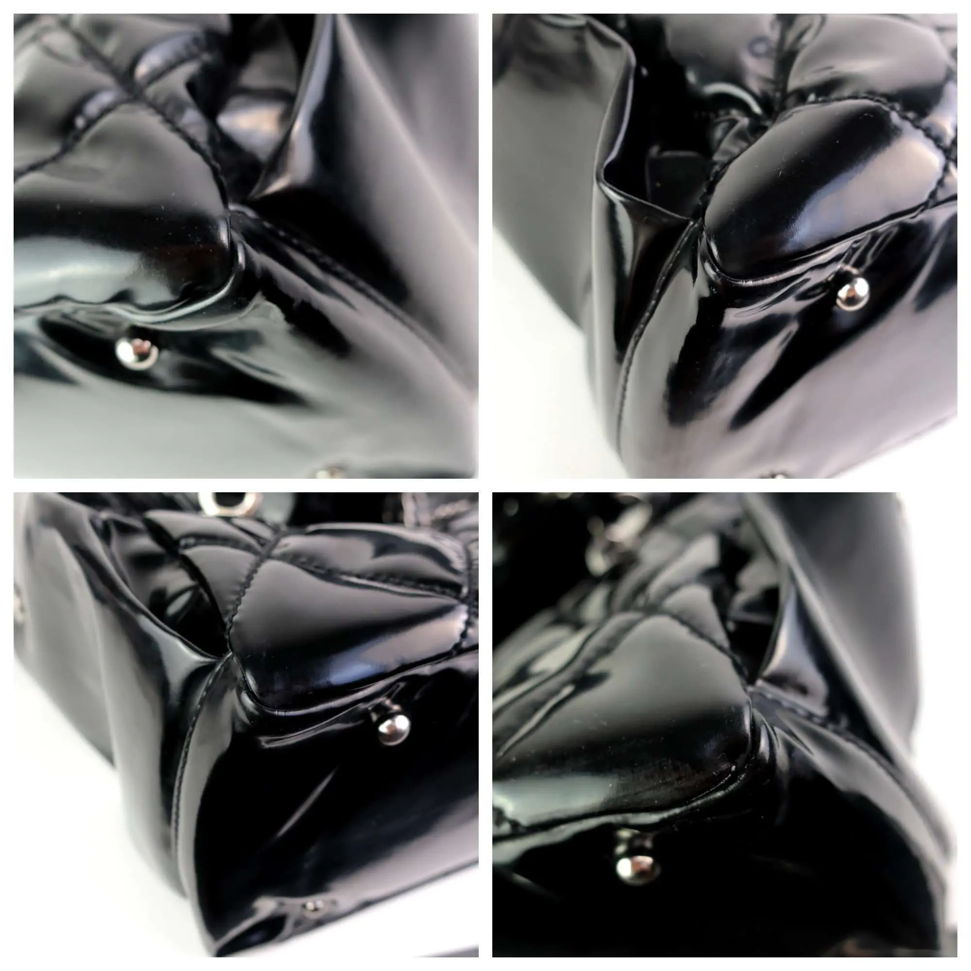 Chanel Black Patent Leather Biarritz Tote Bag - Image 10