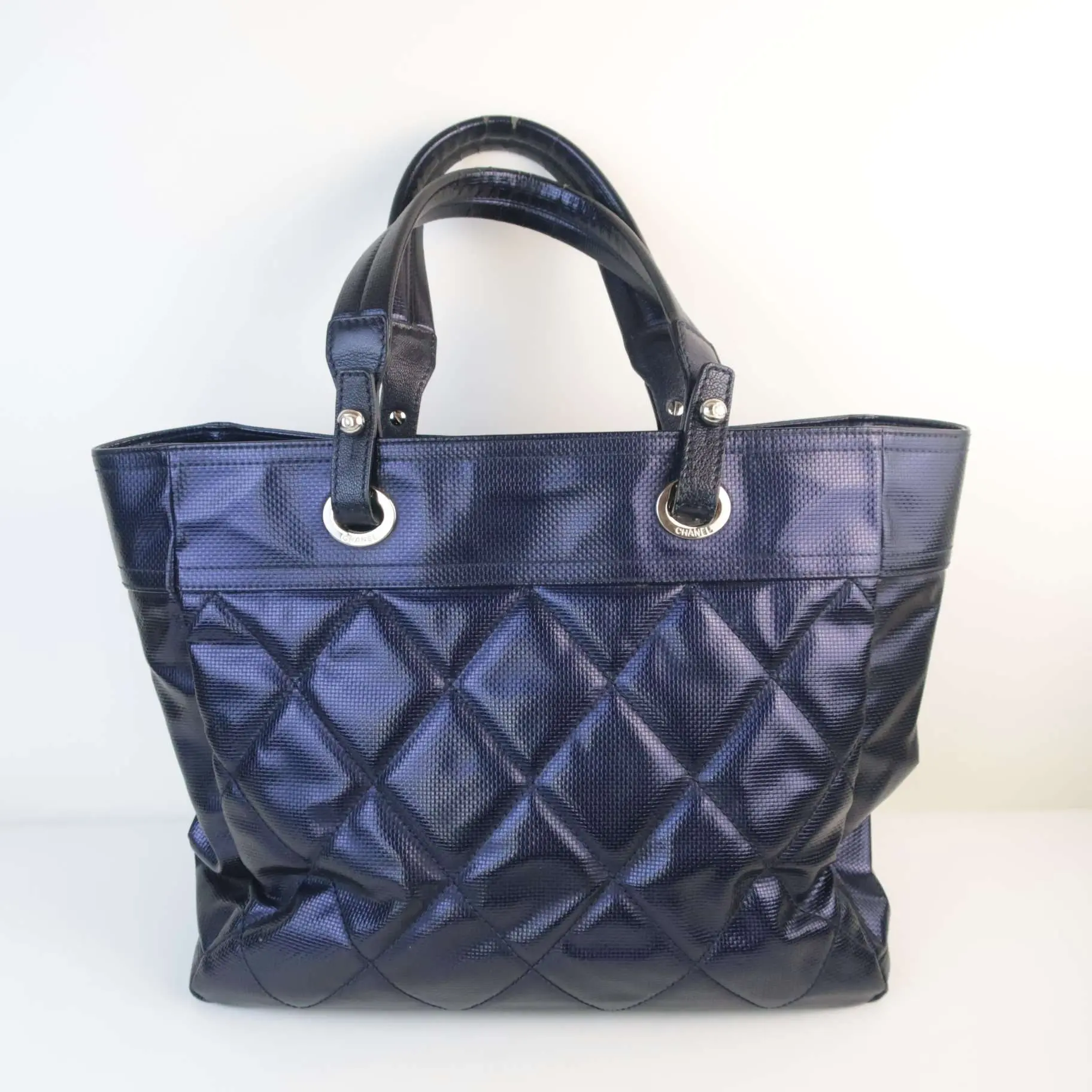 Chanel Blue Canvas Biarritz Tote Bag - Image 13