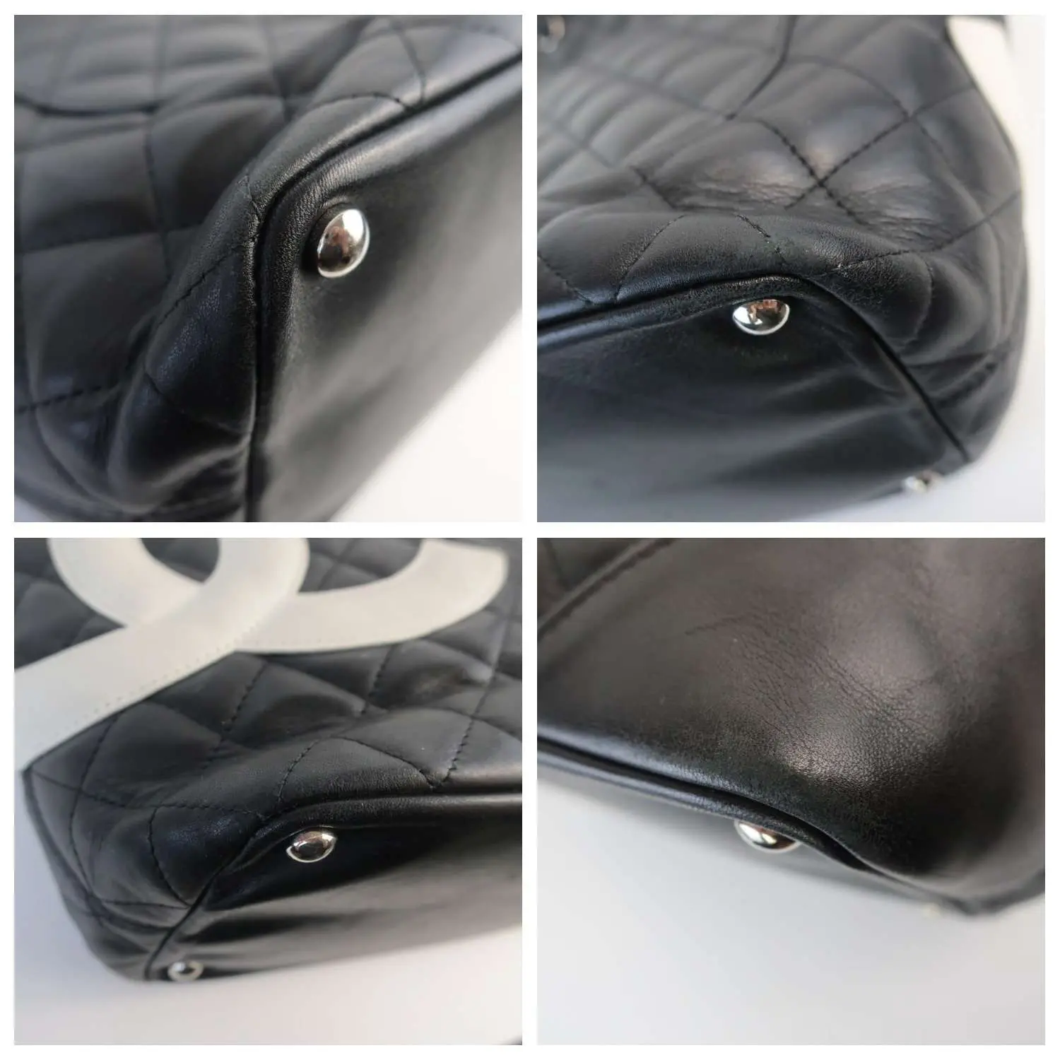 Chanel Cambon Quilted Black and White Small Tote Bag - Image 10