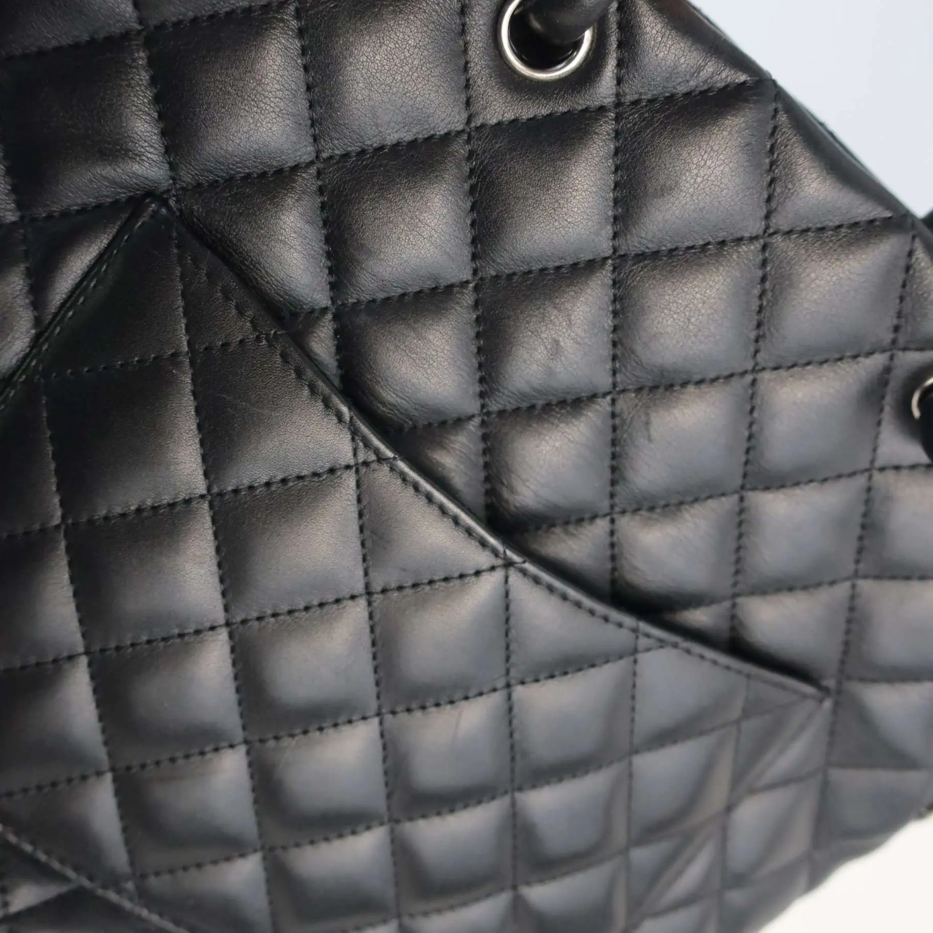 Chanel Cambon Quilted Black and White Small Tote Bag - Image 6