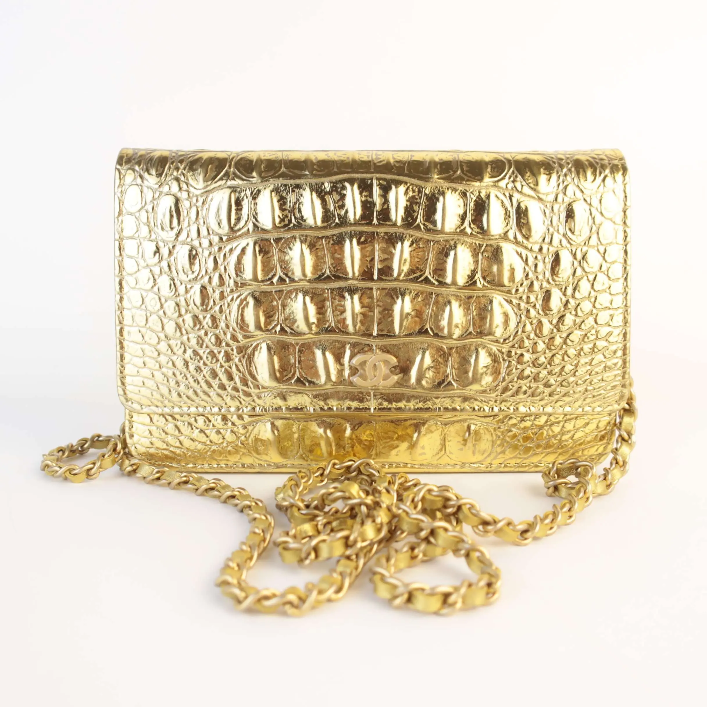 Chanel Runway Metallic Crocodile Embossed WOC - Image 2