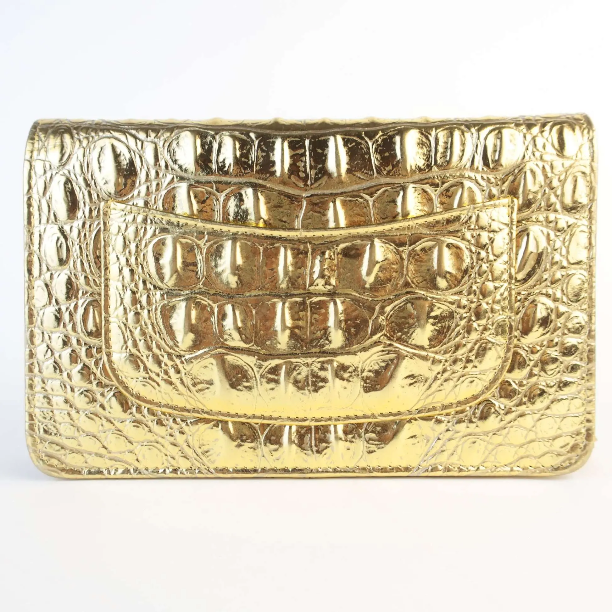Chanel Runway Metallic Crocodile Embossed WOC - Image 4