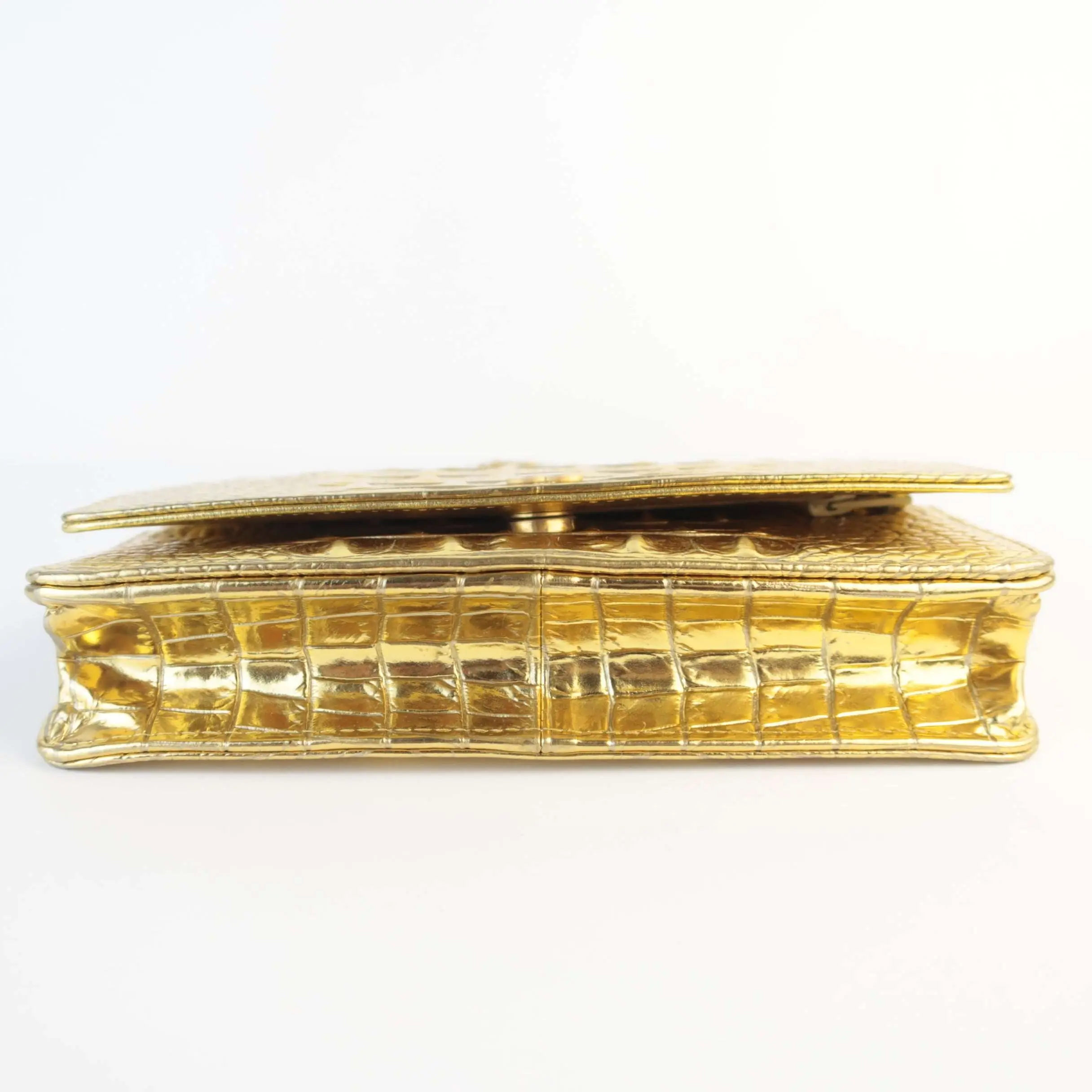Chanel Runway Metallic Crocodile Embossed WOC - Image 6