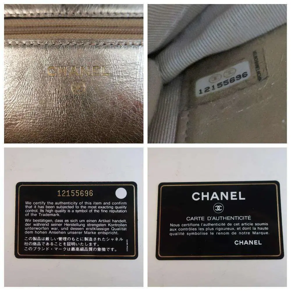 Chanel Aged Calfskin Metallic Gold 2.55 Wallet On Chain (WOC) - Image 11