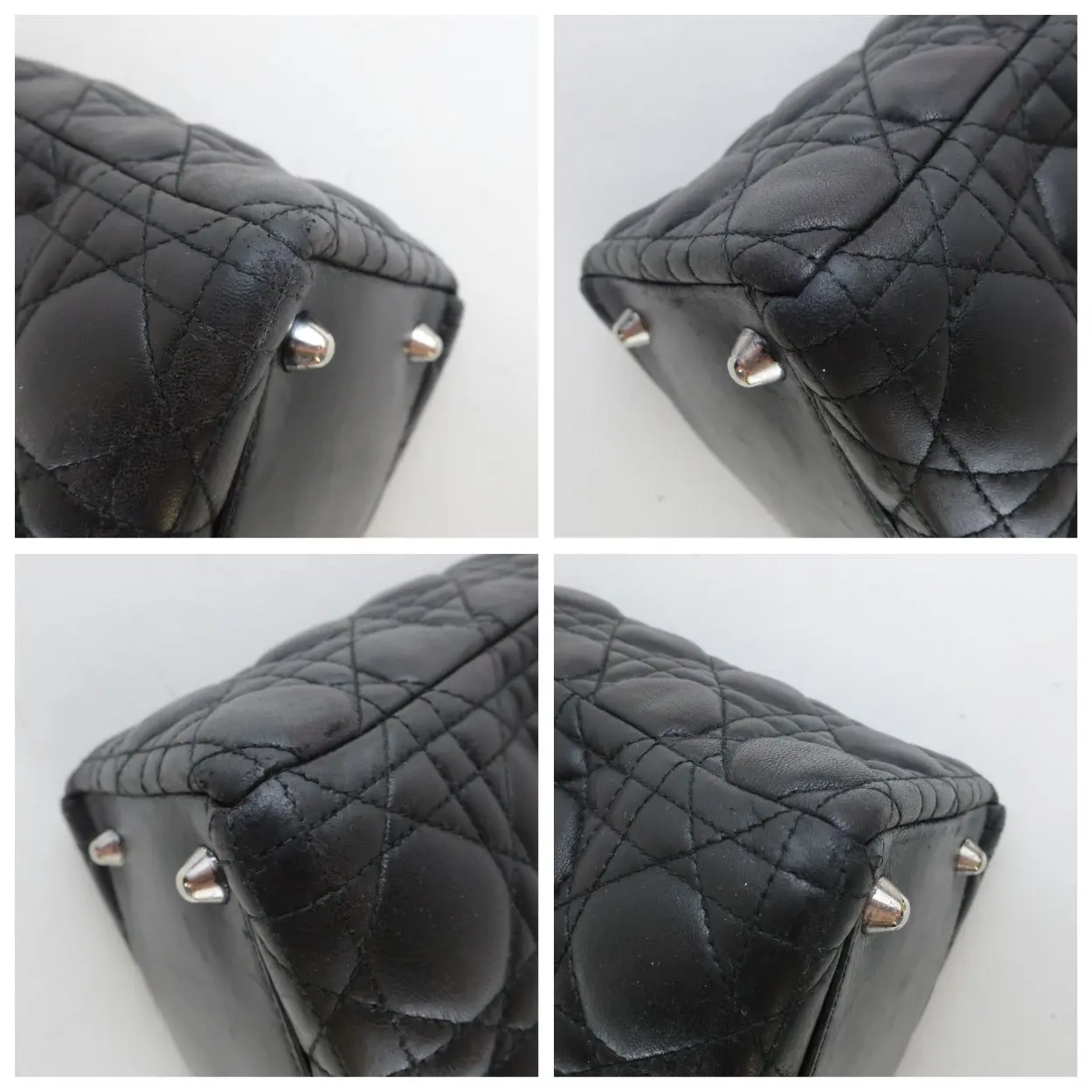 Christian Dior Black Cannage Lambskin Large Lady Dior Shoulder Bag - Image 19