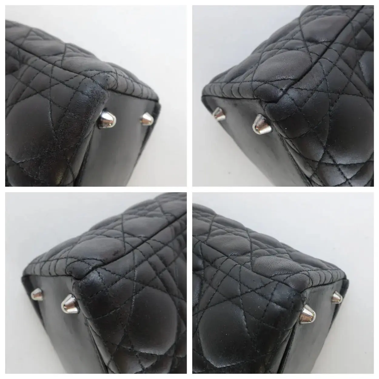 Christian Dior Black Cannage Lambskin Large Lady Dior Shoulder Bag - Image 20