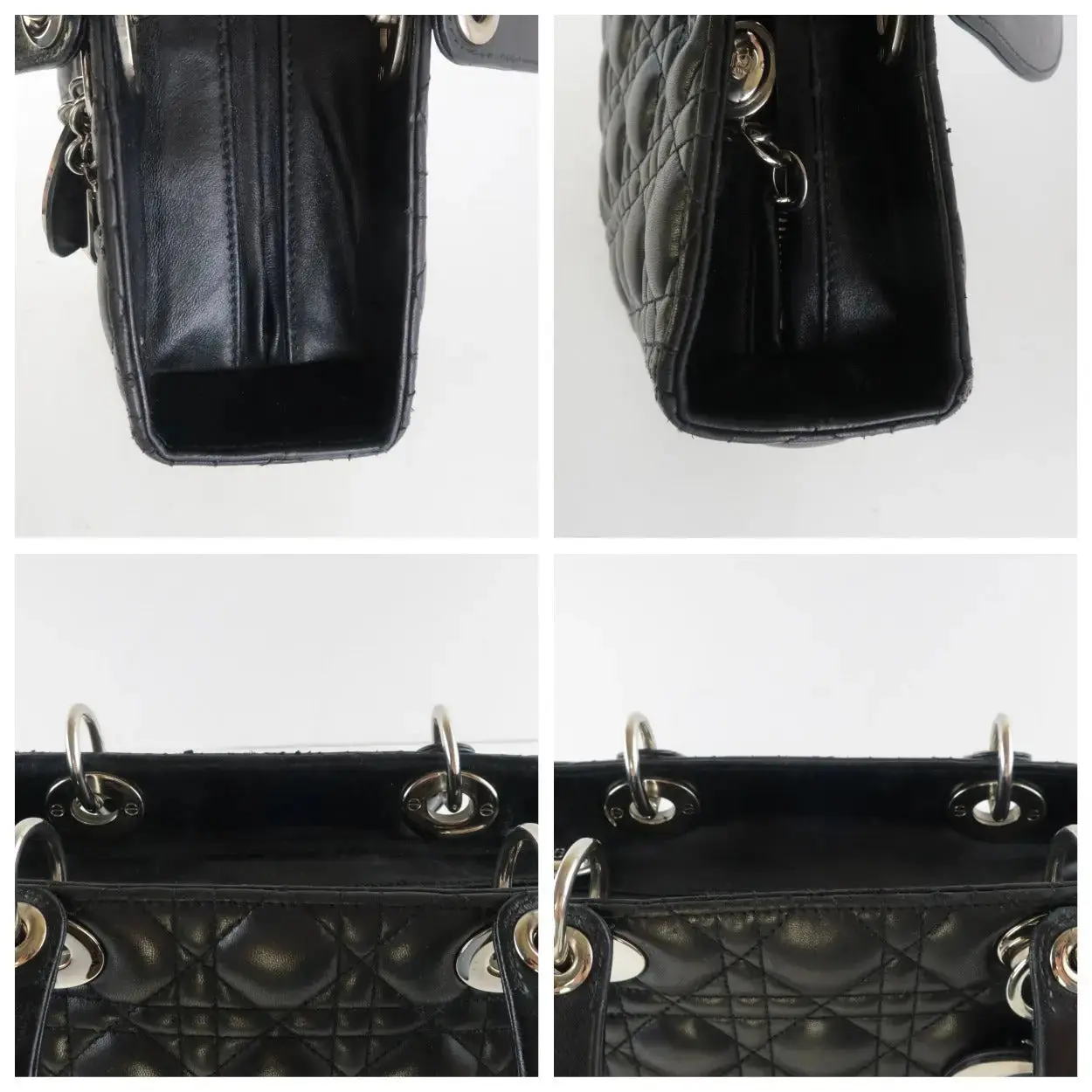Christian Dior Black Cannage Lambskin Large Lady Dior Shoulder Bag - Image 27