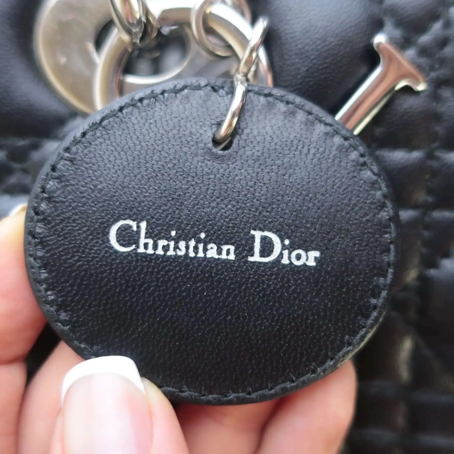 Christian Dior Black Cannage Lambskin Large Lady Dior Shoulder Bag - Image 13