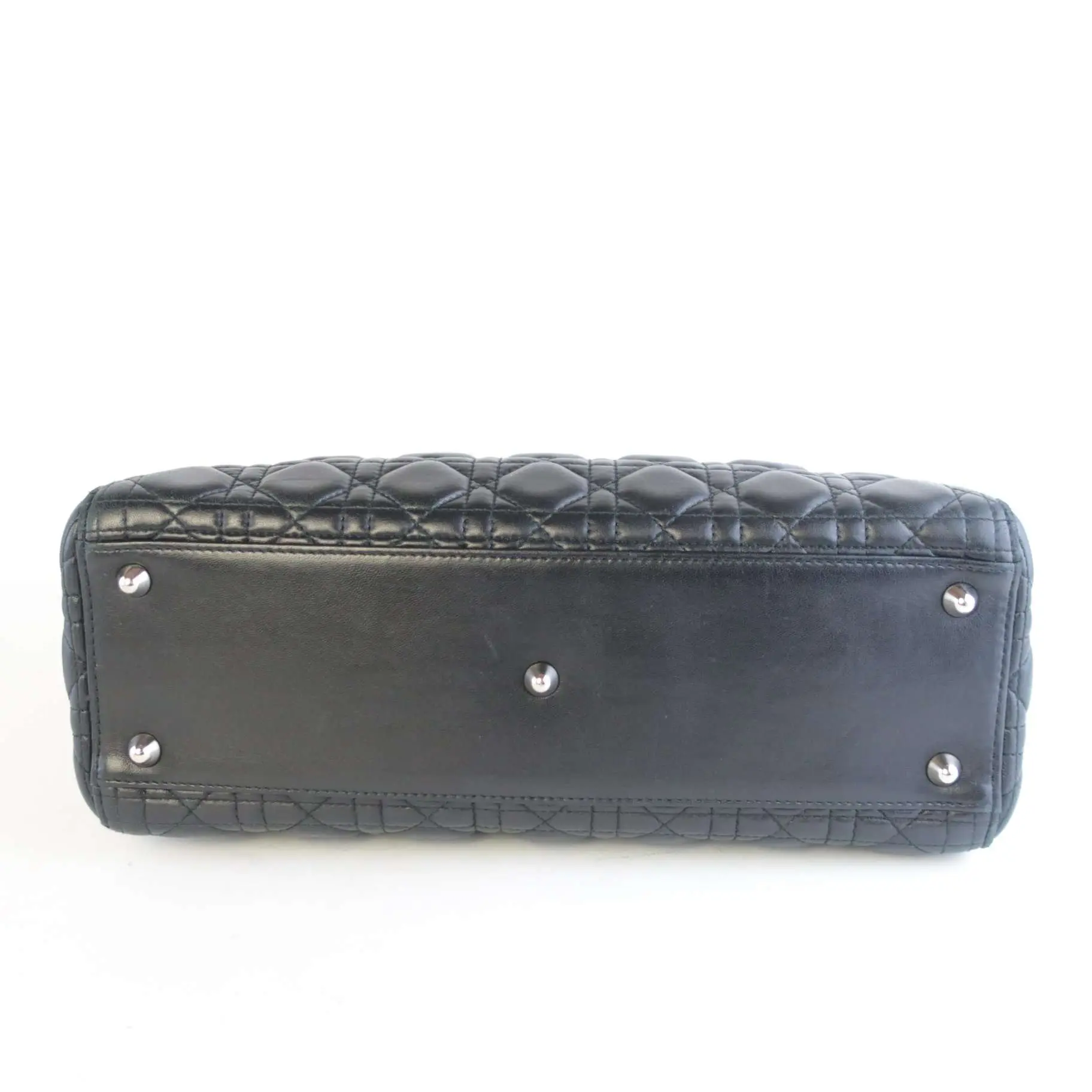 Christian Dior Black Cannage Lambskin Large Lady Dior Shoulder Bag - Image 5