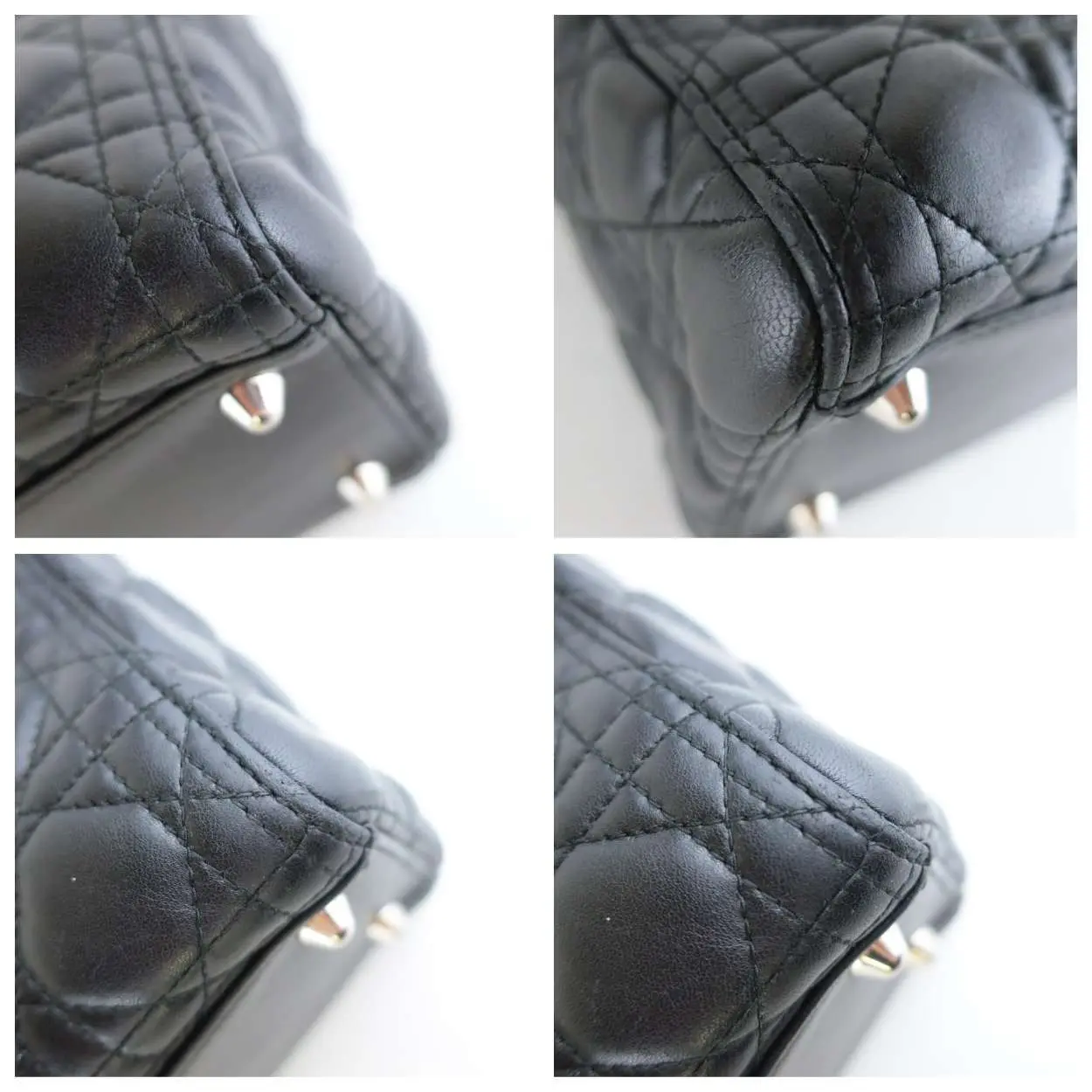Christian Dior Black Cannage Lambskin Large Lady Dior Shoulder Bag - Image 9