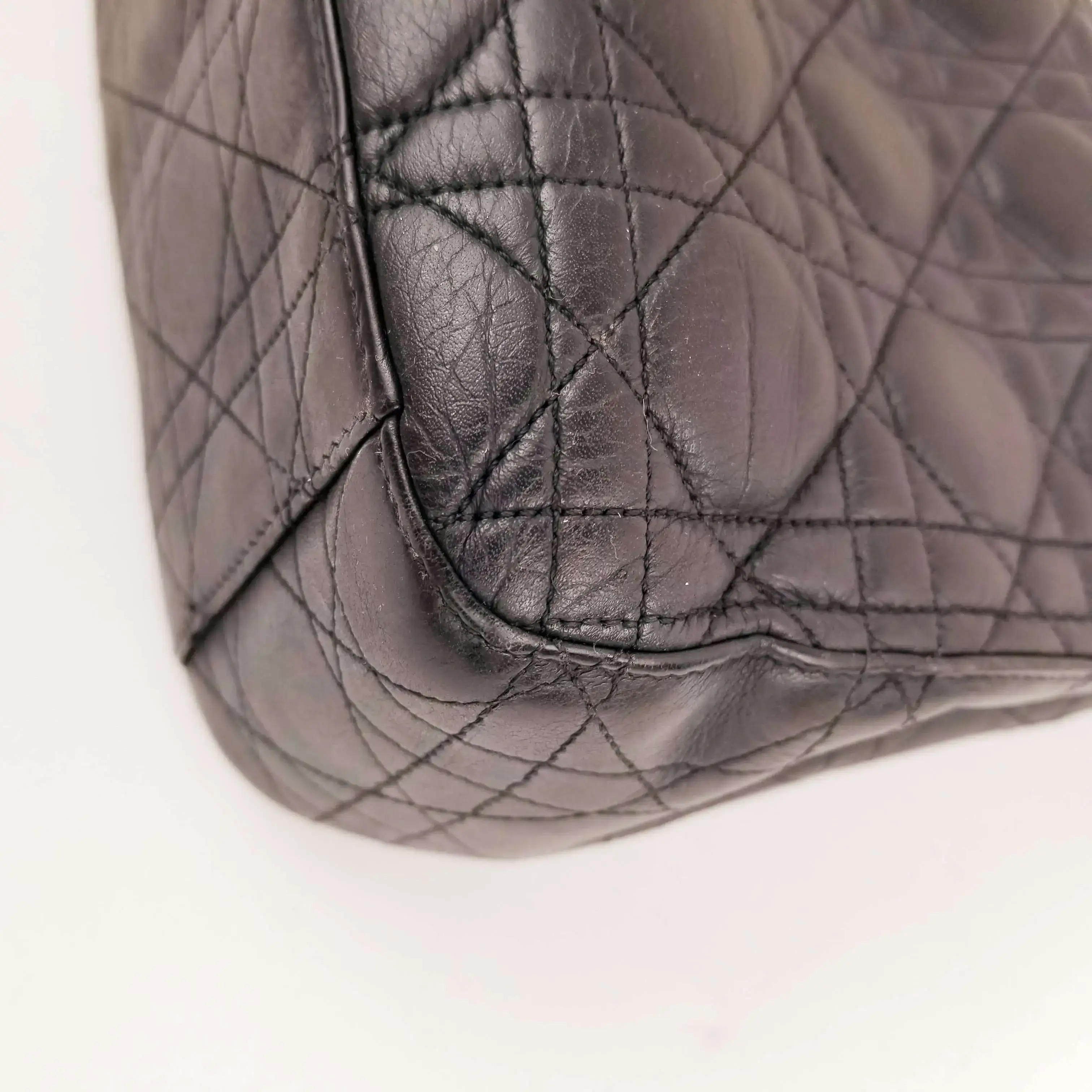Christian Dior Black Cannage Quilted Lambskin Leather Miss Dior Large Flap Bag - Image 14