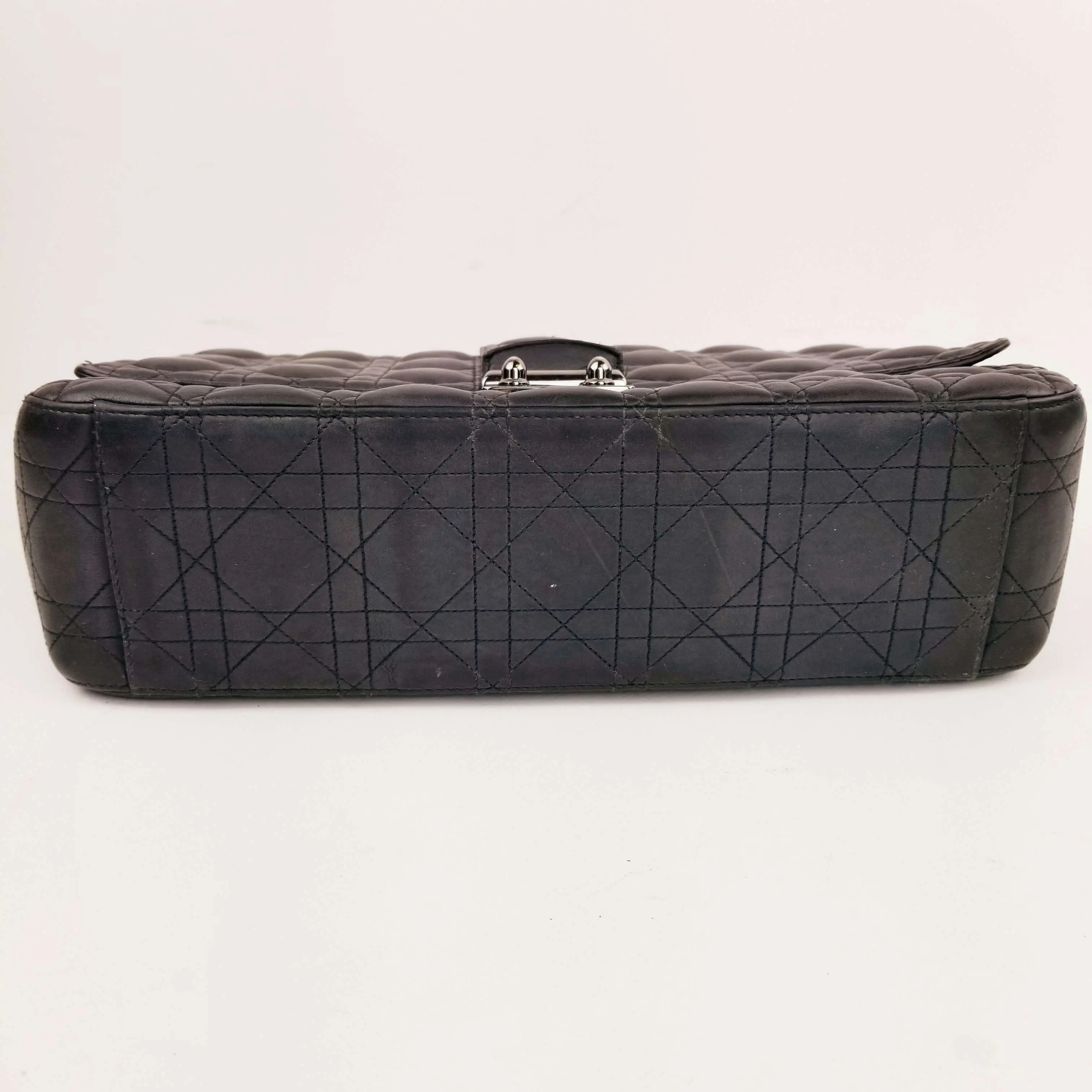 Christian Dior Black Cannage Quilted Lambskin Leather Miss Dior Large Flap Bag - Image 15
