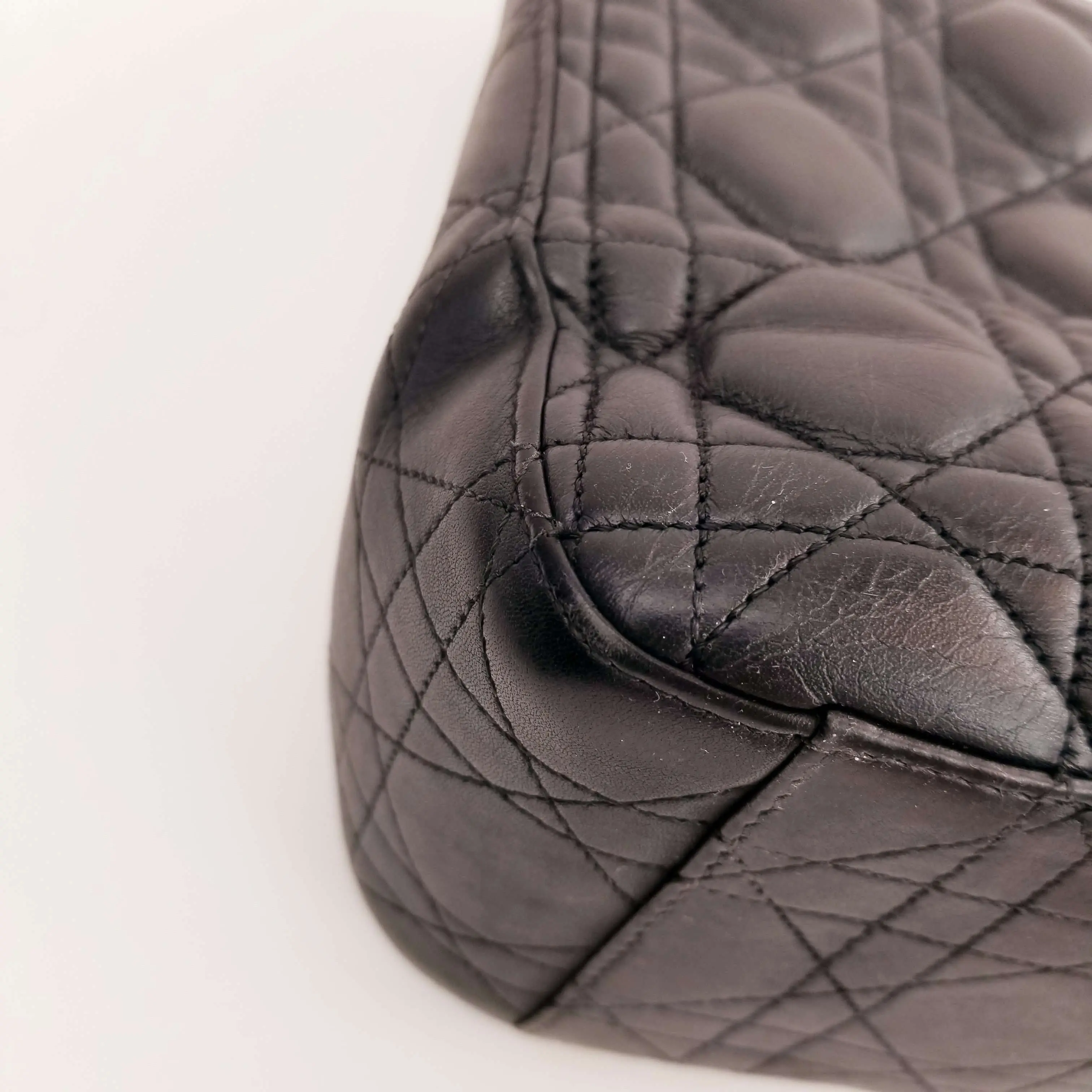 Christian Dior Black Cannage Quilted Lambskin Leather Miss Dior Large Flap Bag - Image 19
