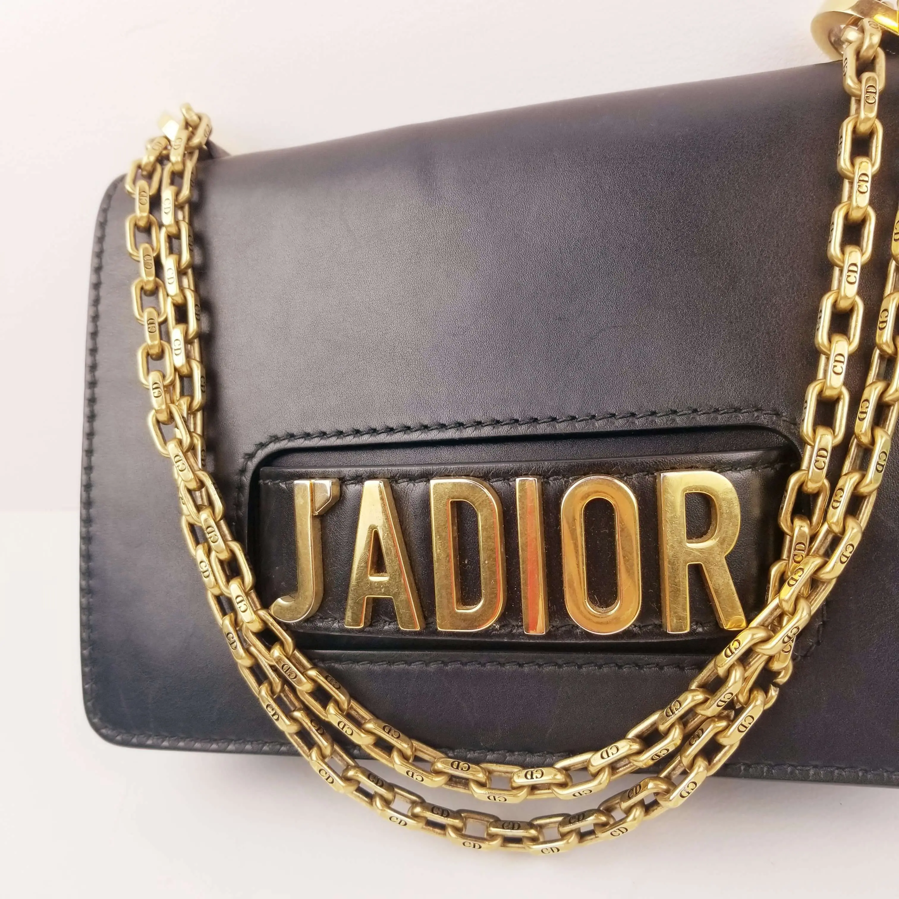 Christian Dior Black Leather J'ADIOR Chain Flap Bag - Image 3