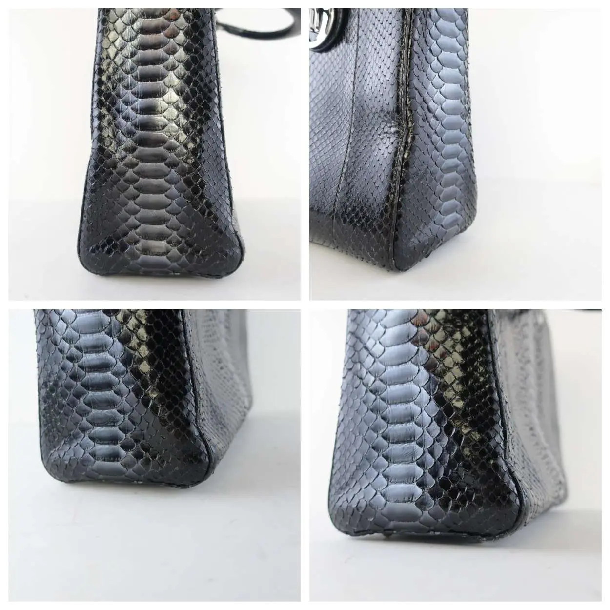 Christian Dior Black Python Large Lady Dior Bag - Image 21