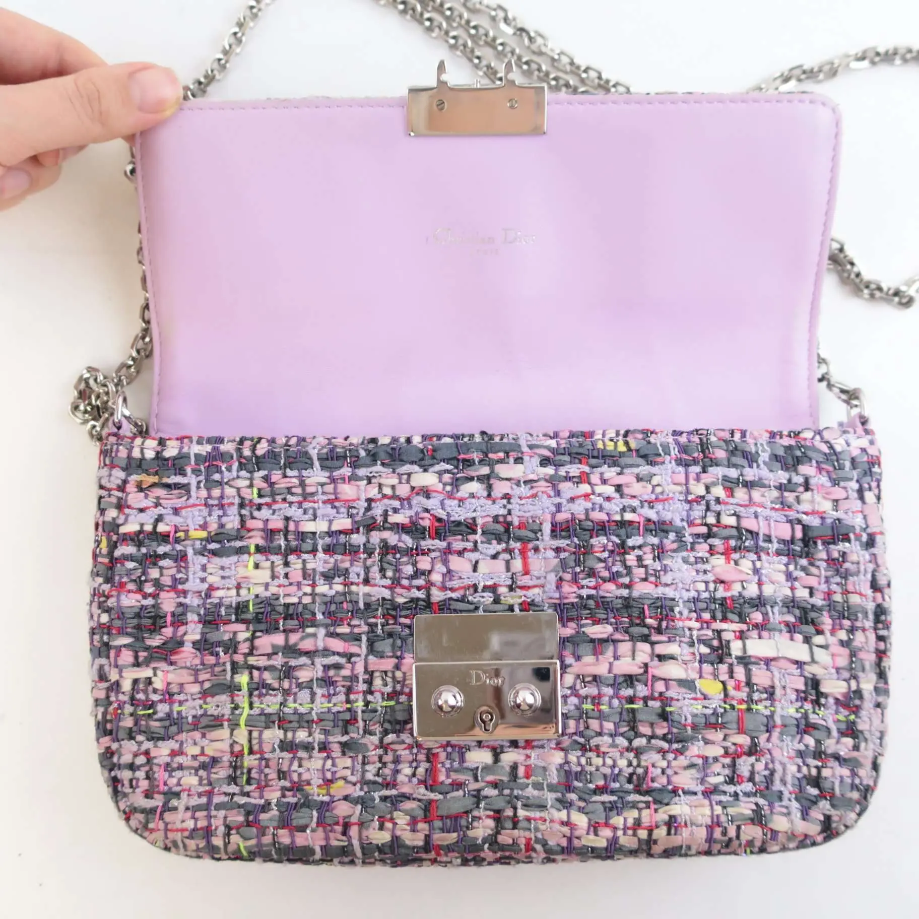 Christian Dior Limited Edition Tweed Miss Dior Clutch - Image 15