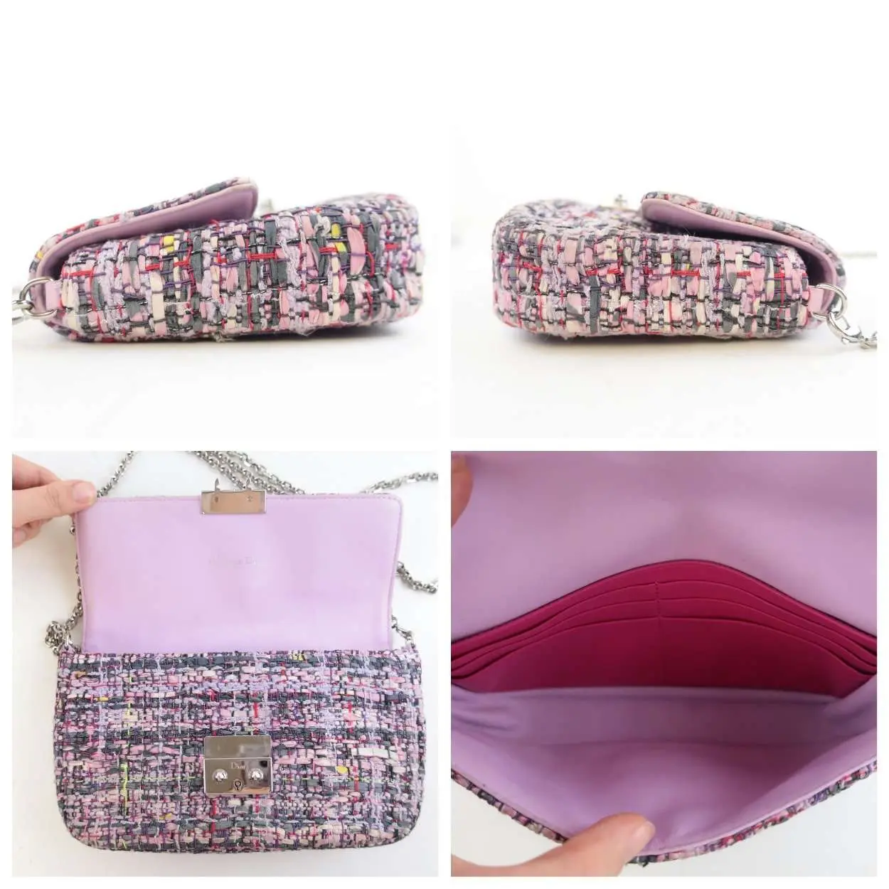 Christian Dior Limited Edition Tweed Miss Dior Clutch - Image 5