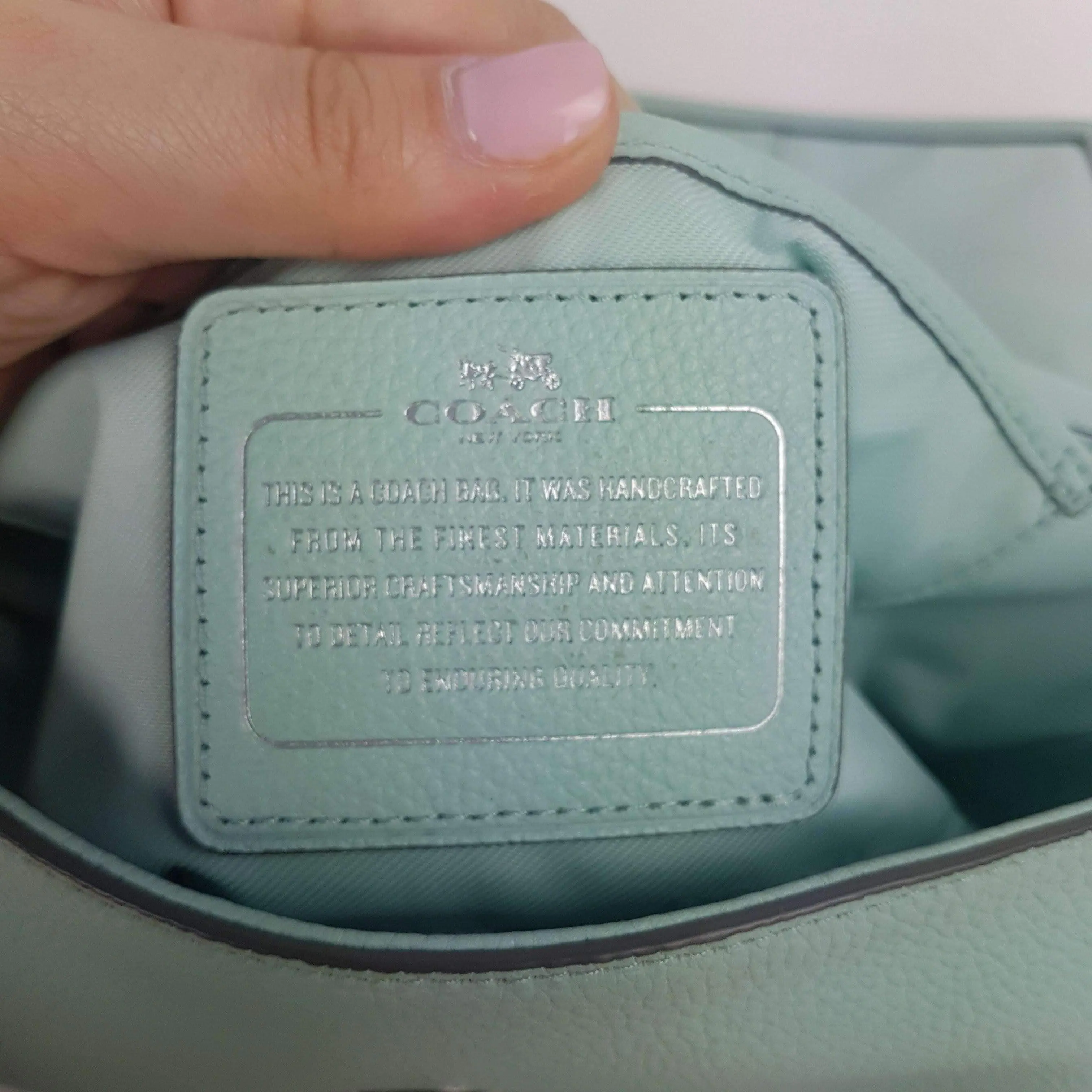 Coach Crosstown Crossbody Bag In Pebble Leather Light Green - Image 14