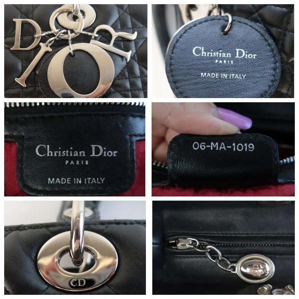 Christian Dior Black Cannage Lambskin Large Lady Dior Shoulder Bag - Image 11