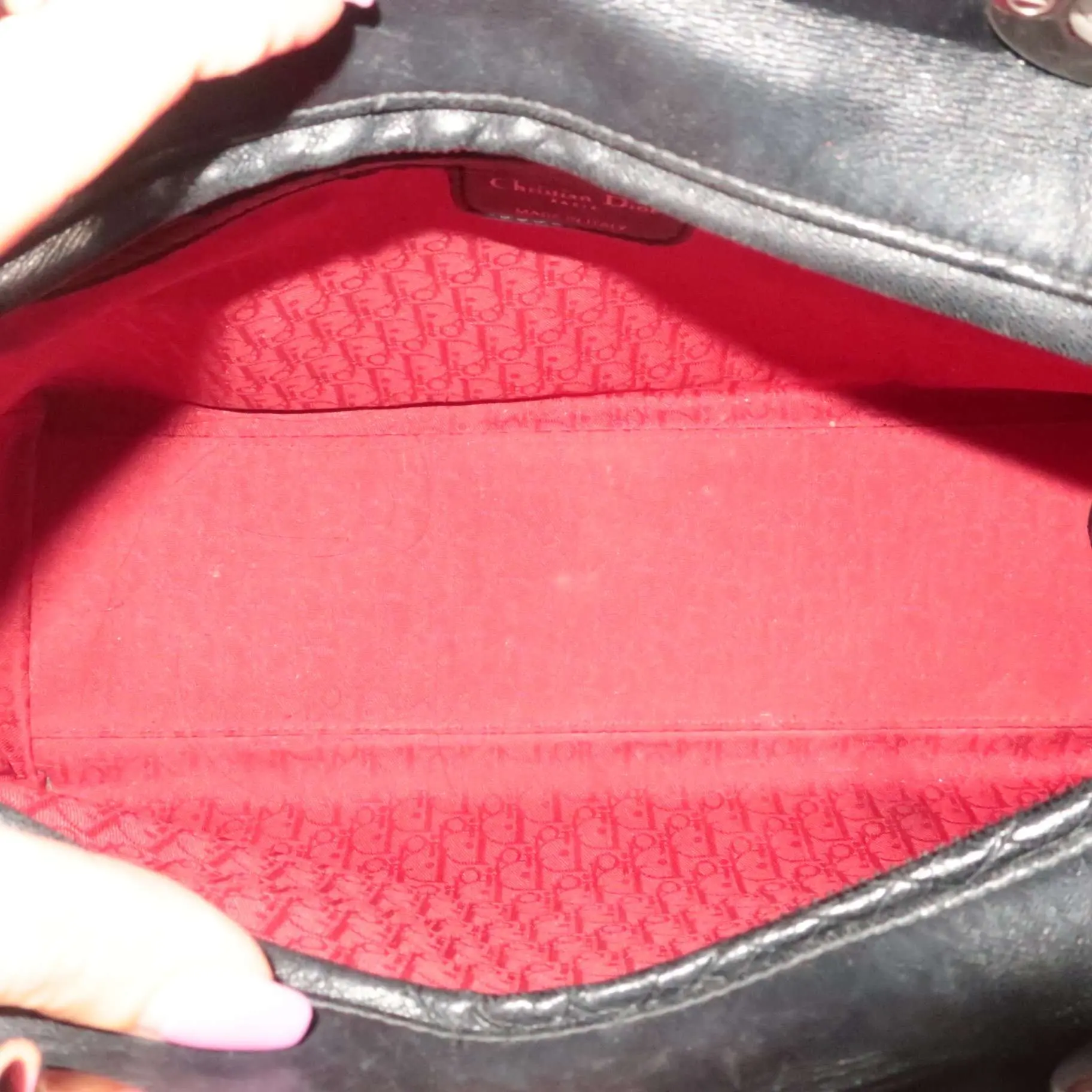 Christian Dior Black Cannage Lambskin Large Lady Dior Shoulder Bag - Image 6