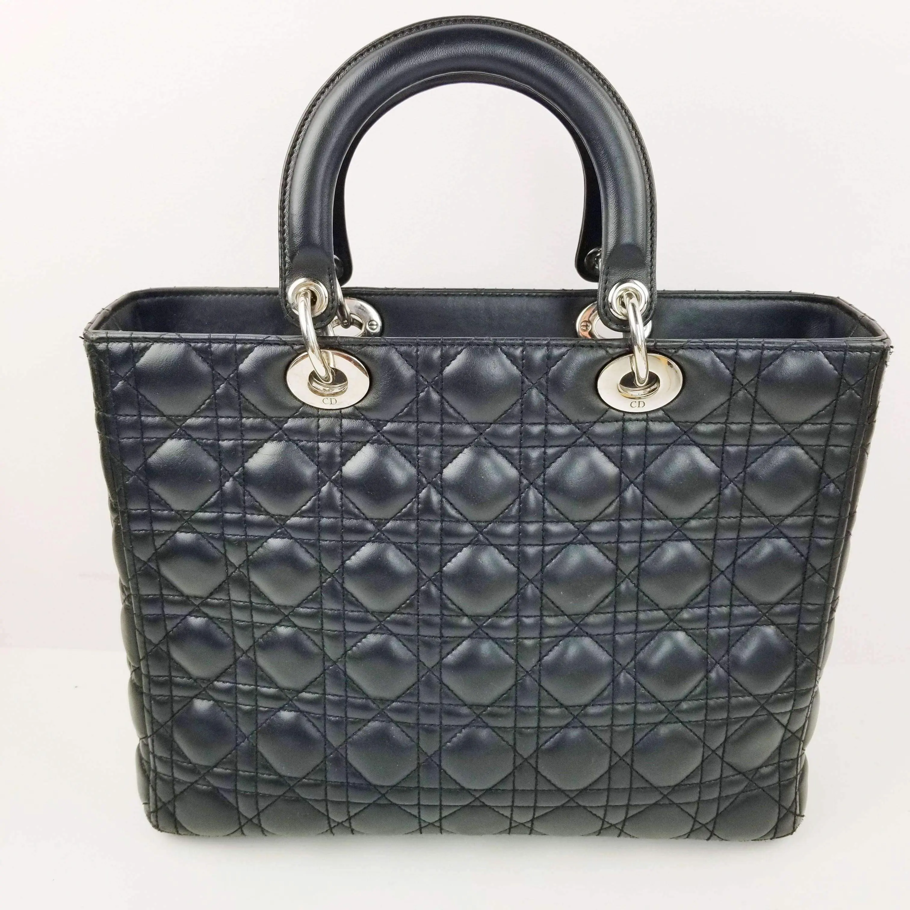 Dior Lady Dior Large Black Lambskin Bag - Image 2