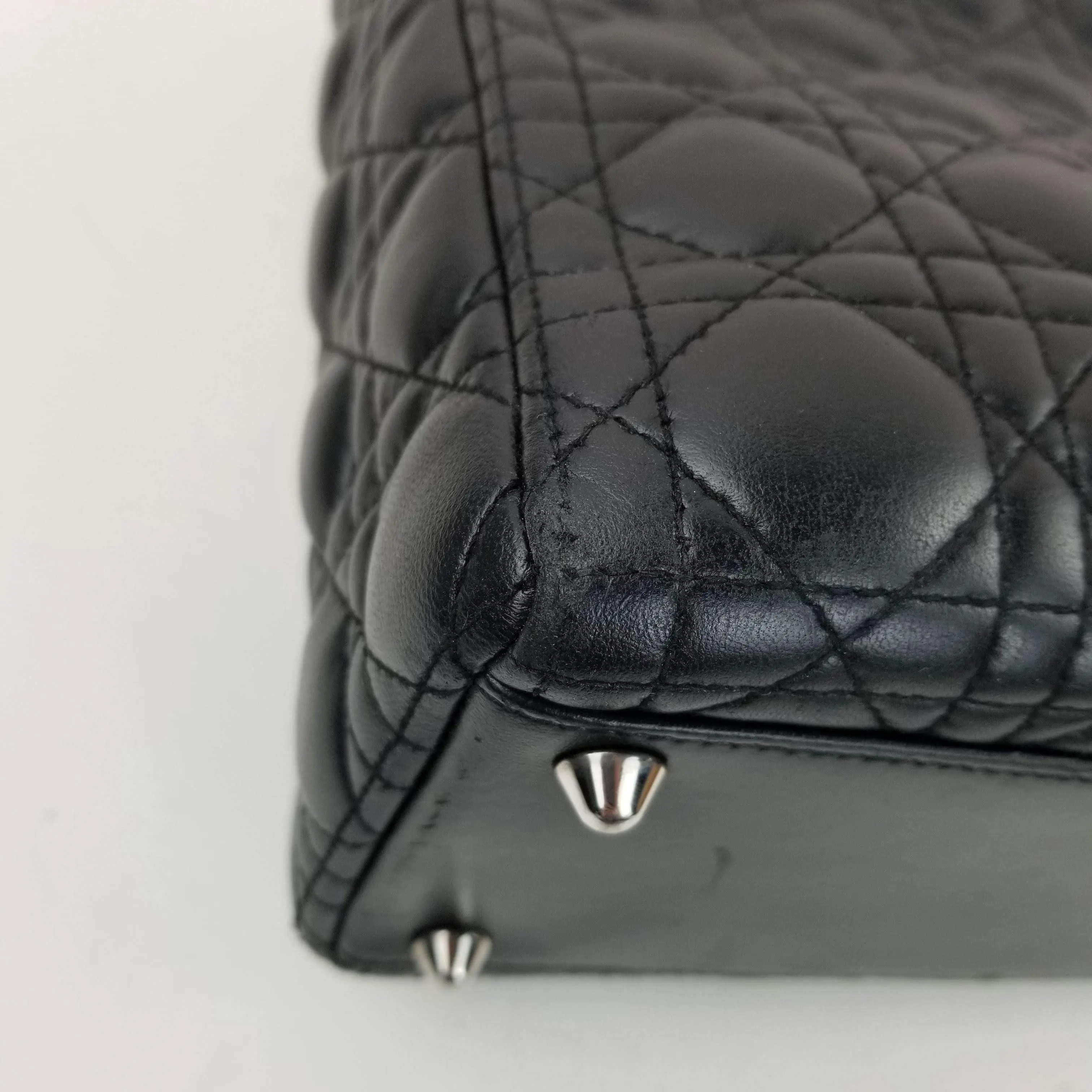 Dior Lady Dior Large Black Lambskin Bag - Image 7