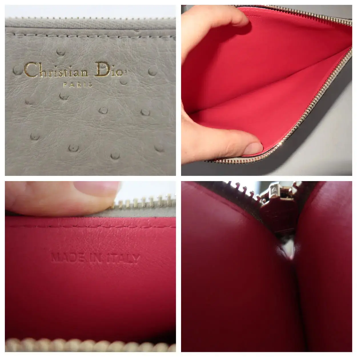 Dior Large Beige Ostrich Diorissimo Tote Bag - Image 10