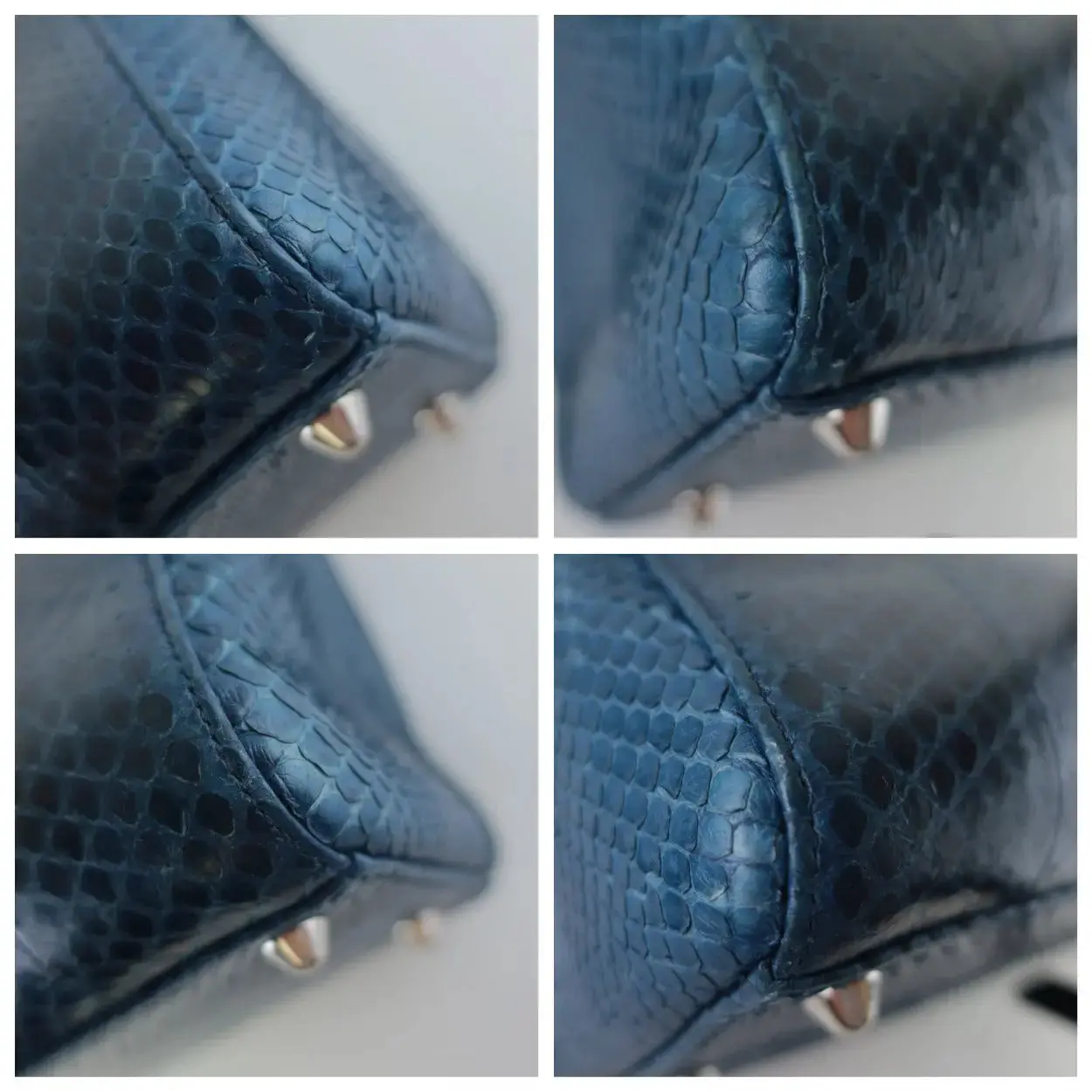 Dior Blue Python Lady Dior Large Shoulder Bag - Image 20