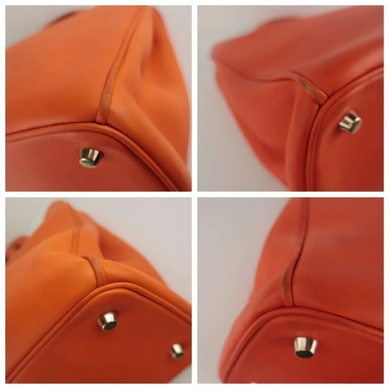 Dior Orange Calfskin Leather Diorissimo Large Tote Bag - Image 15