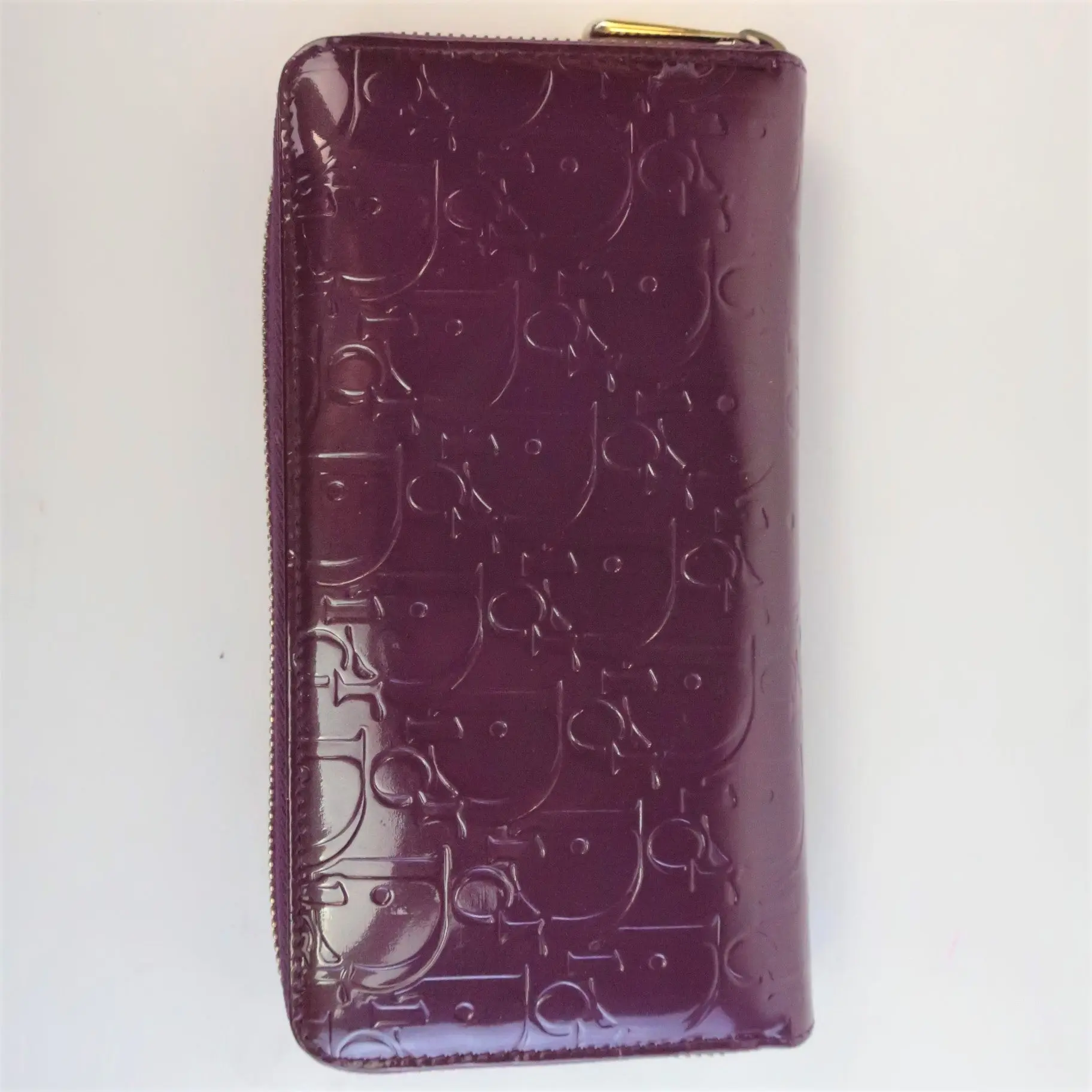 Dior Patent Leather Violet Wallet - Image 5