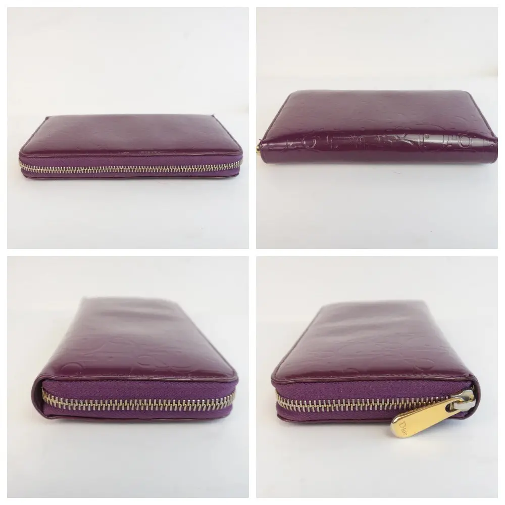Dior Patent Leather Violet Wallet - Image 8
