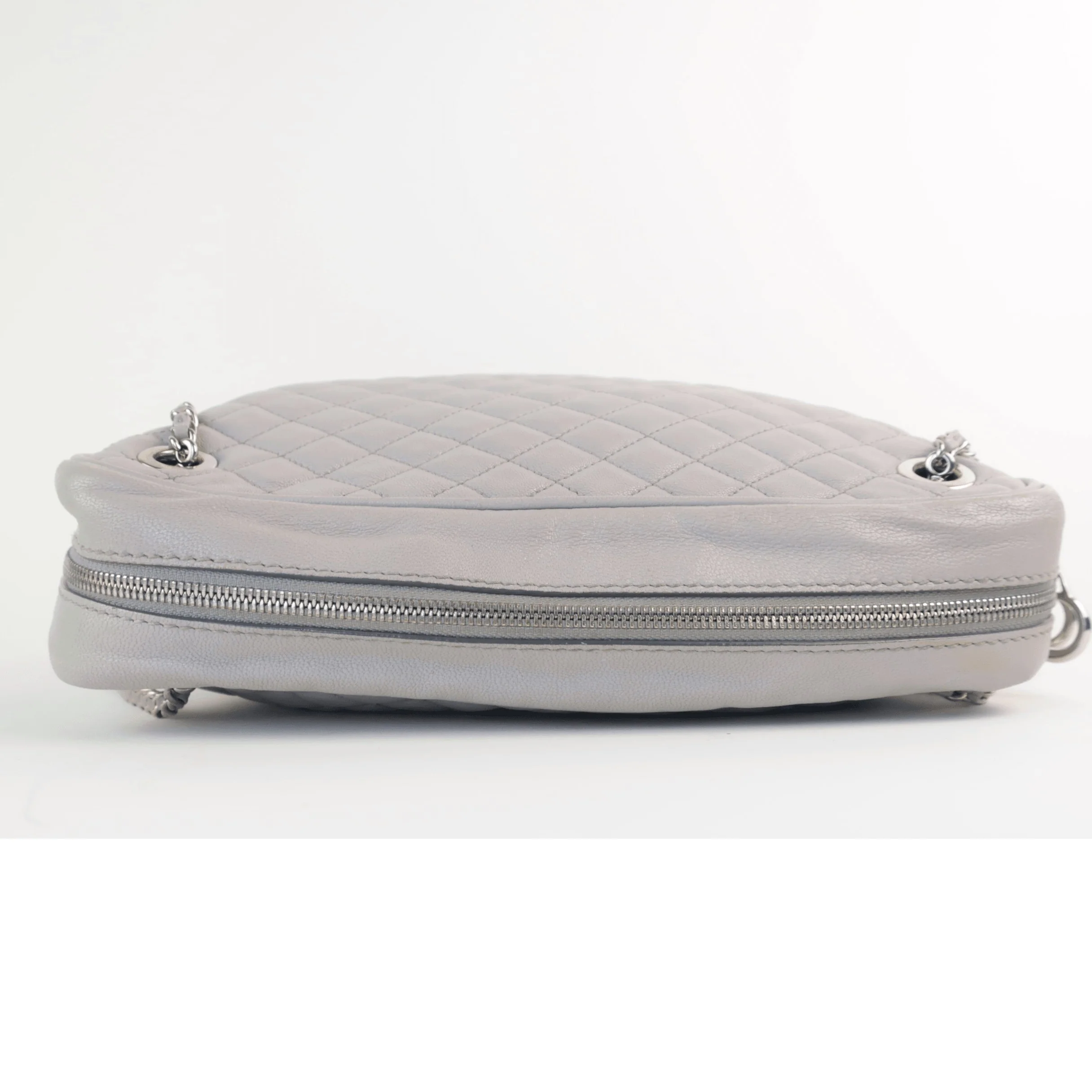 Dolce & Gabbana Light Grey Quilted Lily Glam Leather Bag - Image 3
