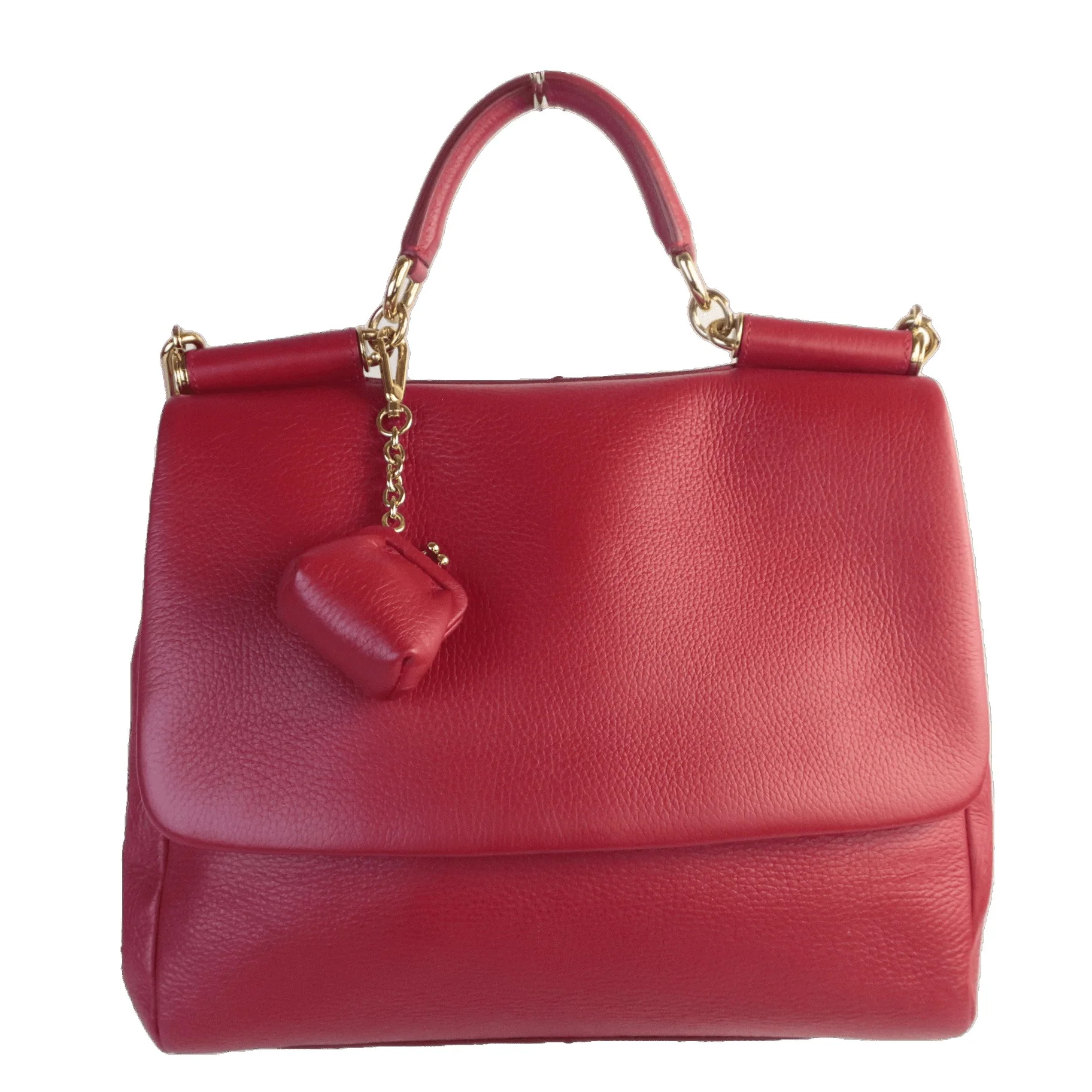 Dolce Gabbana Red Leather Soft Miss Sicily Bag - Image 2
