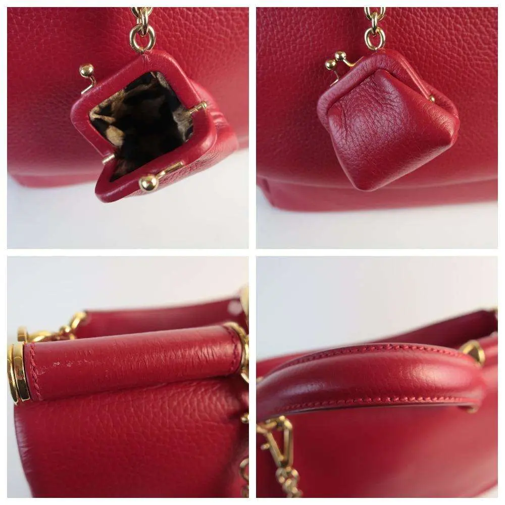 Dolce Gabbana Red Leather Soft Miss Sicily Bag - Image 7
