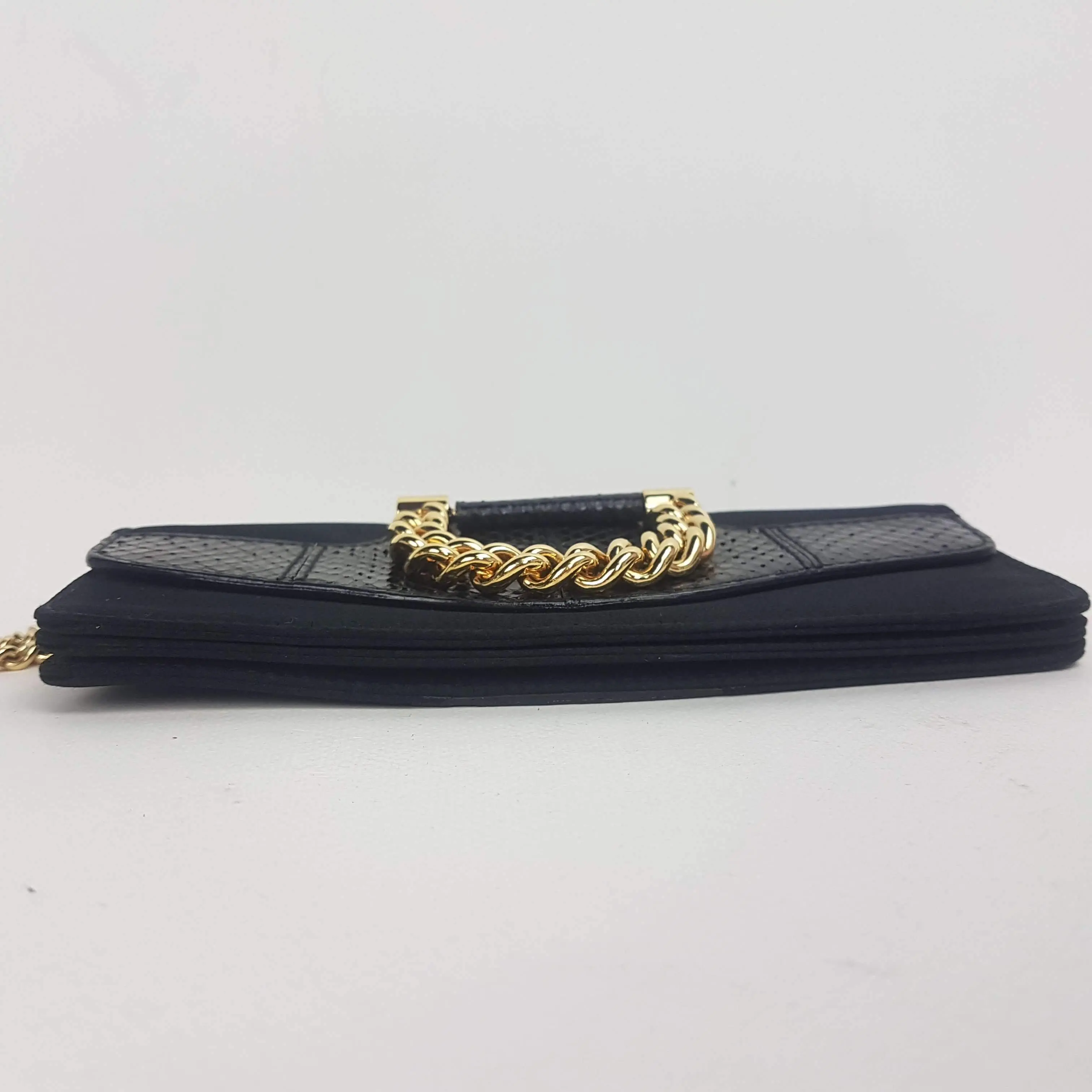 Dolce Gabbana Vintage Satin Snakeskin Crossbody Bag - Image 5