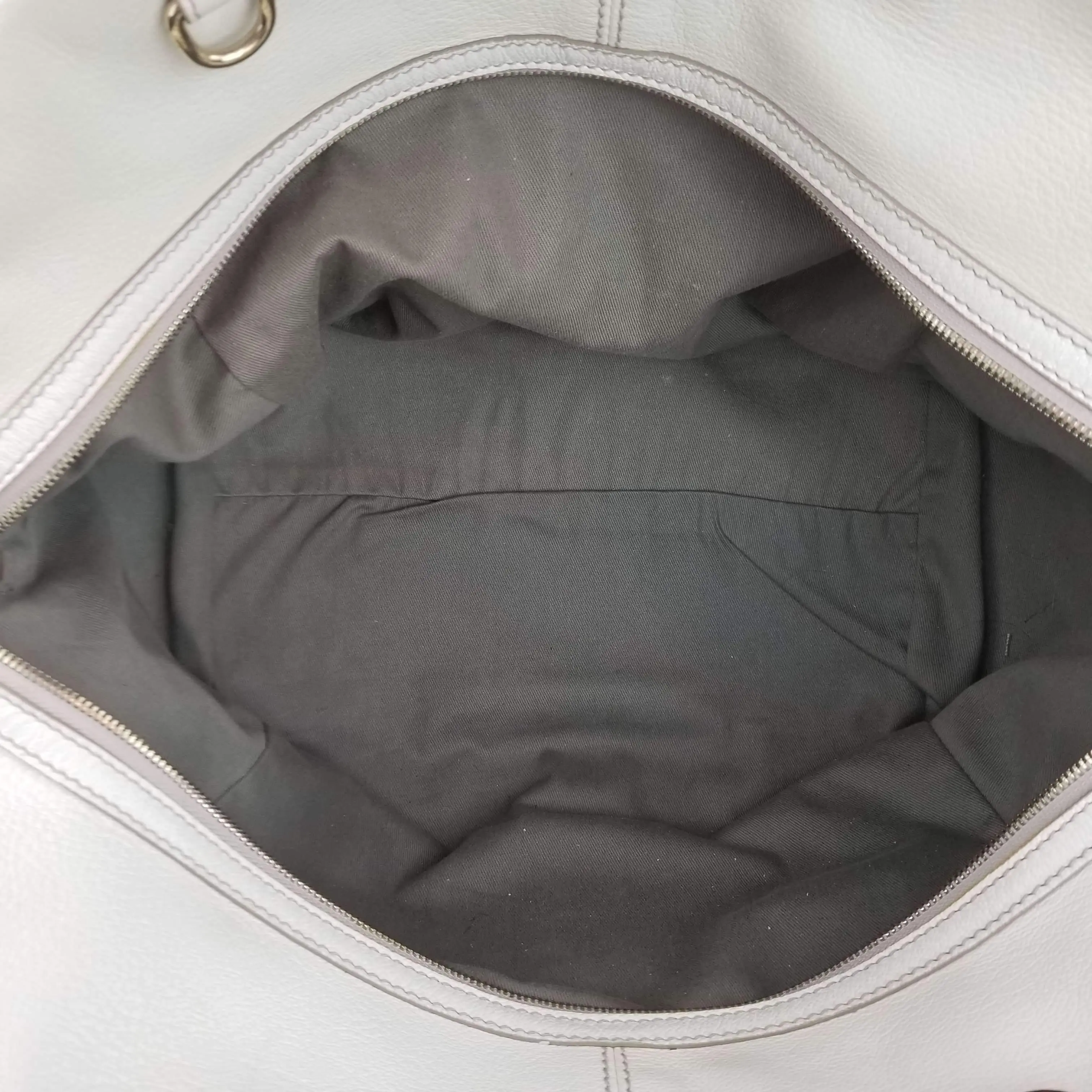 Dolce Gabbana White Goat Leather Large Handbag - Image 11