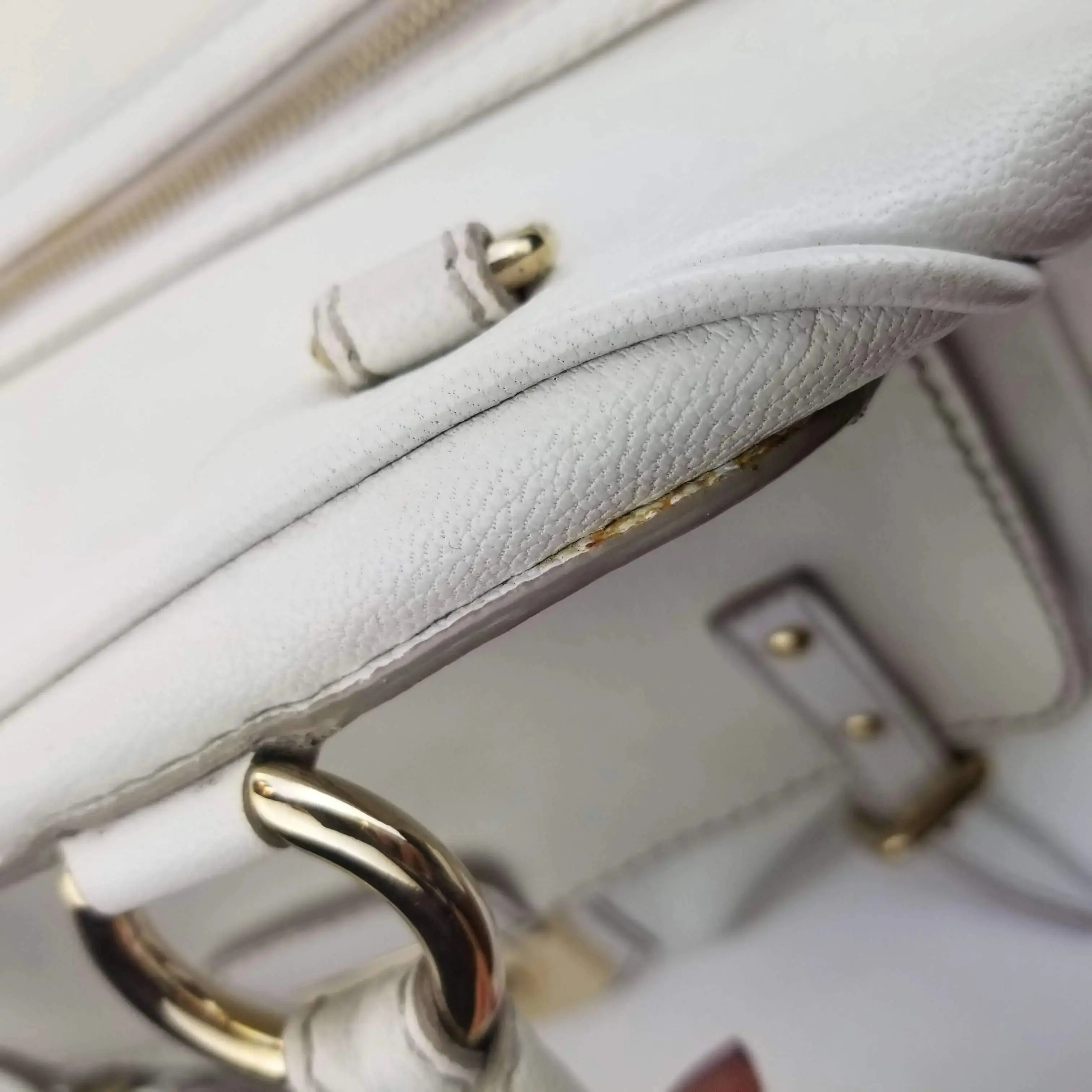 Dolce Gabbana White Goat Leather Large Handbag - Image 16