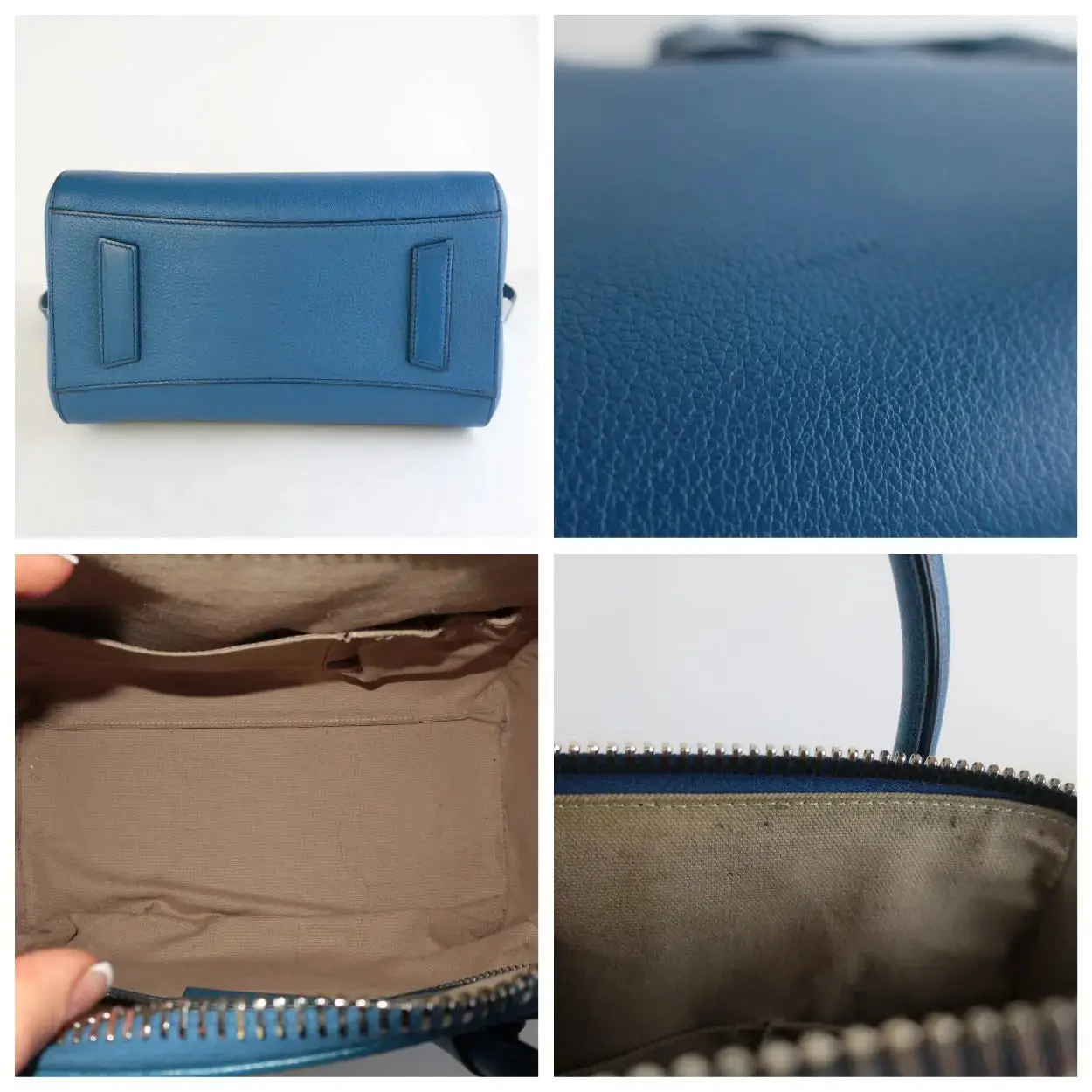 Givenchy Blue Pebbled Leather Antigona Shoulder bag - Image 7