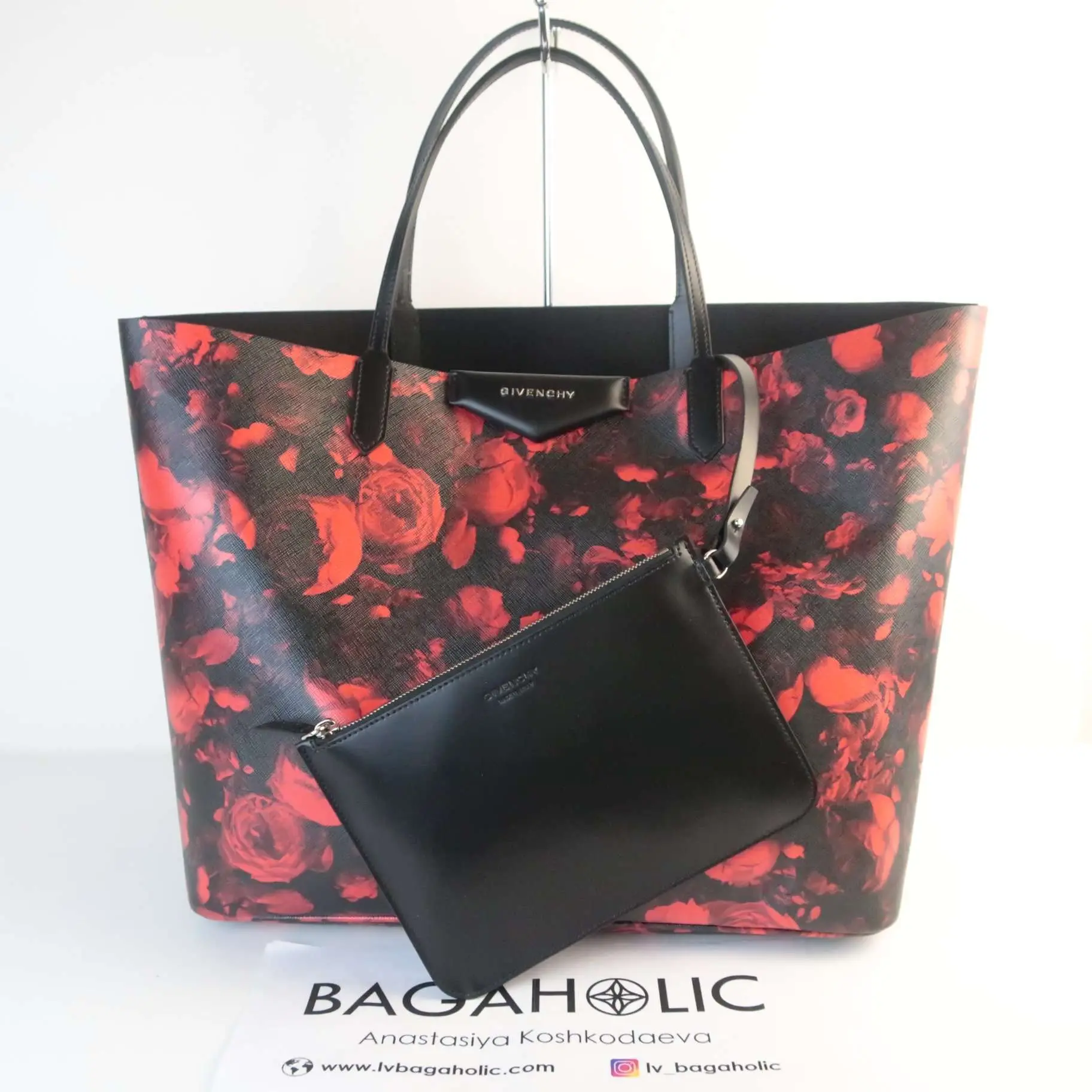 Givenchy Floral Print Coated Canvas Antigona Large Tote - Image 3