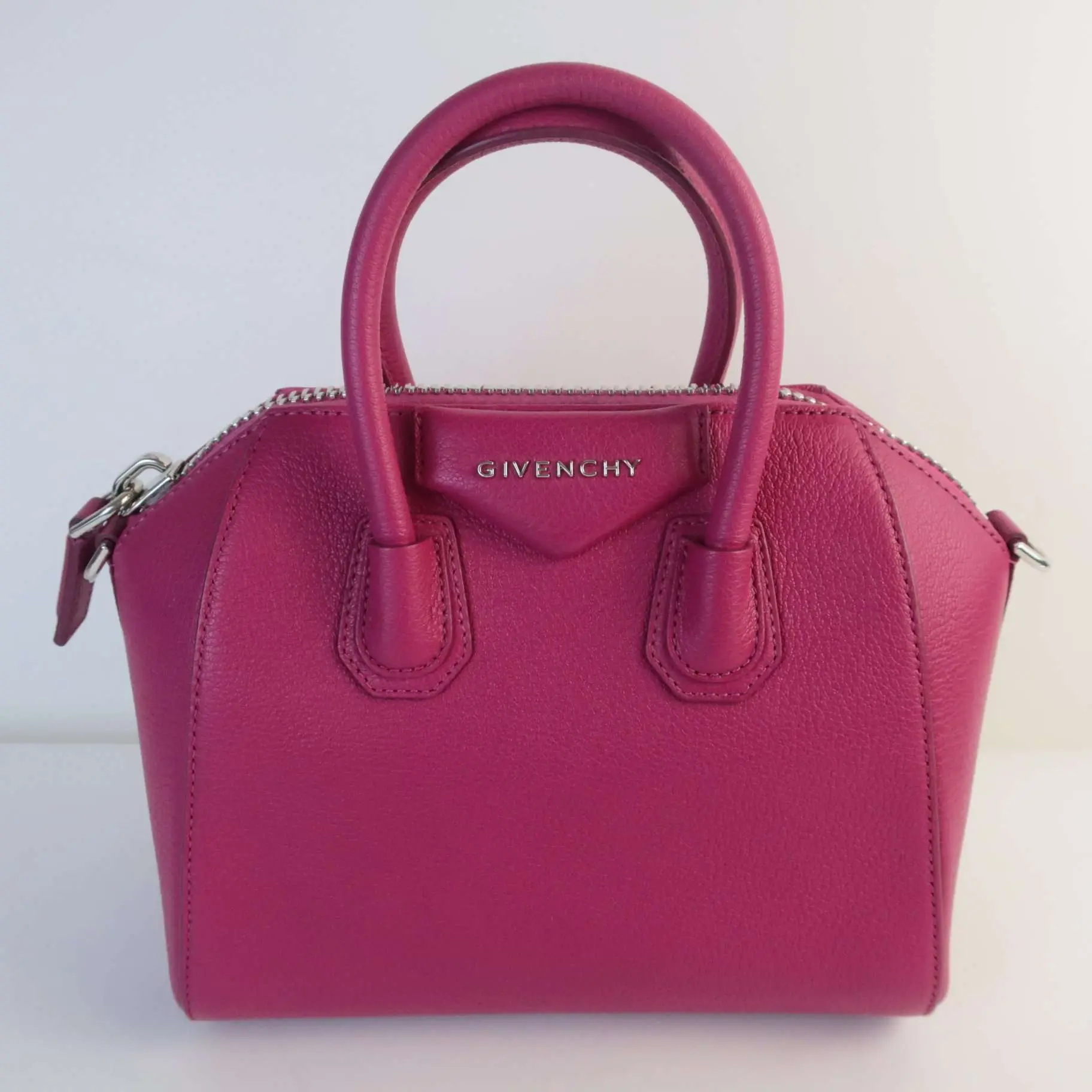 Givenchy Fuchsia Leather Mini Antigona Satchel - Image 4