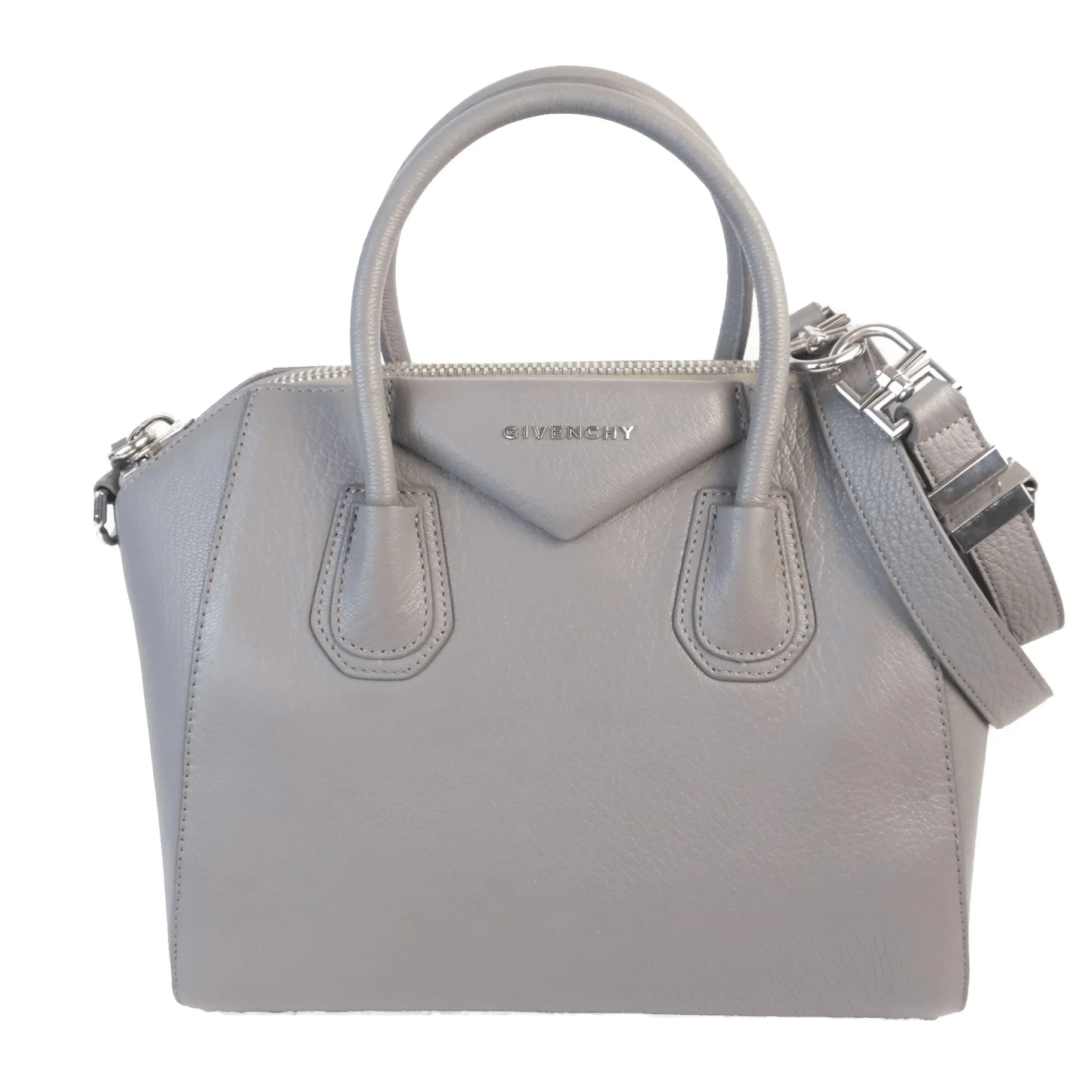 Givenchy Grey Leather Small Antigona Shoulder bag - Image 2