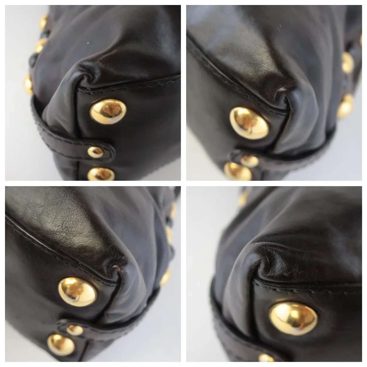 Gucci Black Leather Babouska Heart Dome Medium Satchel Bag - Image 8